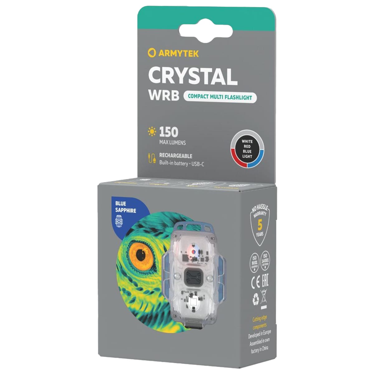 Armytek Crystal WRB Blue 6in1 Taskulamppu 150 lumen