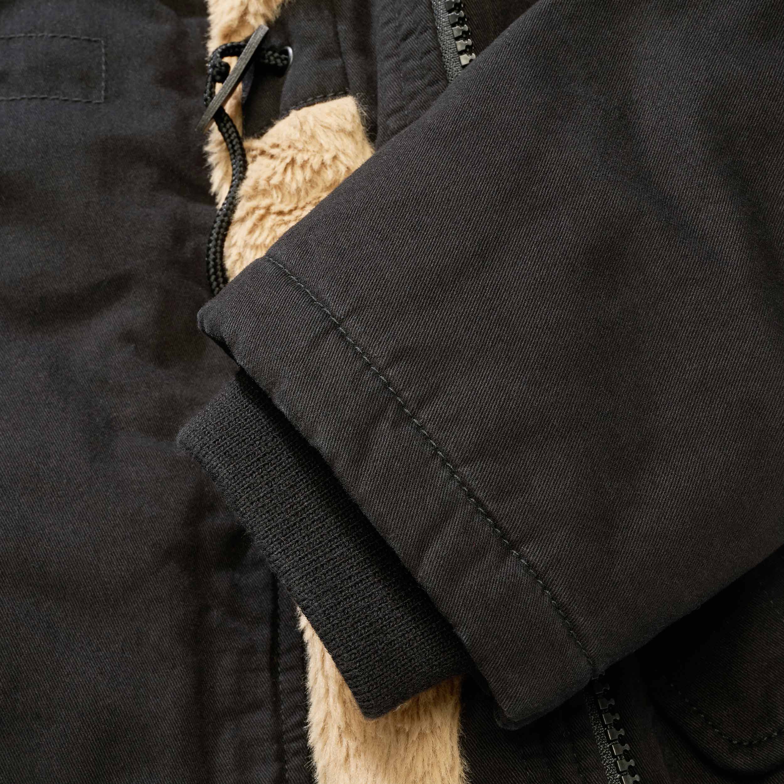Military Wear Fish Tail Parka Takki - Black