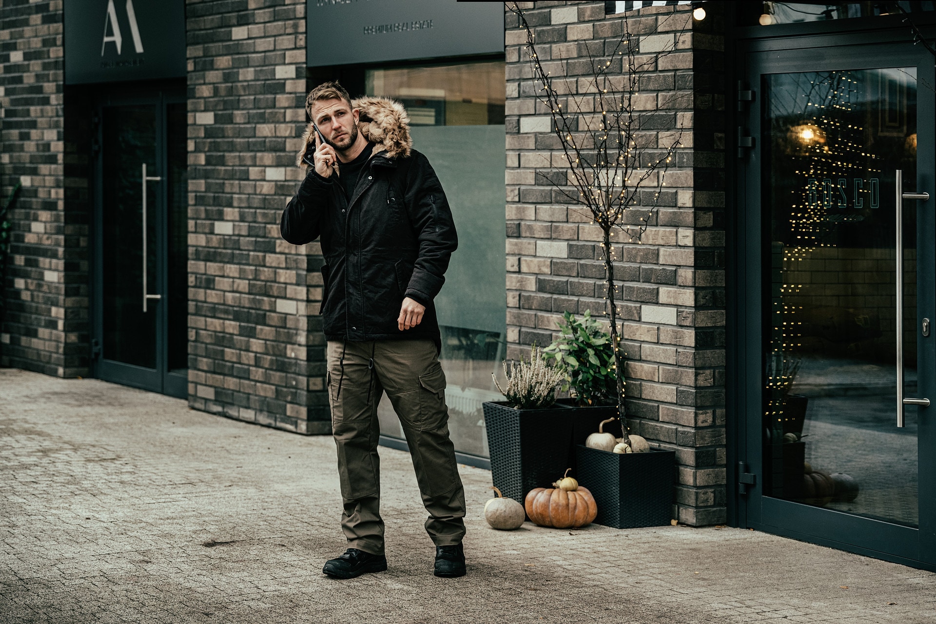 Military Wear Fish Tail Parka Takki - Black