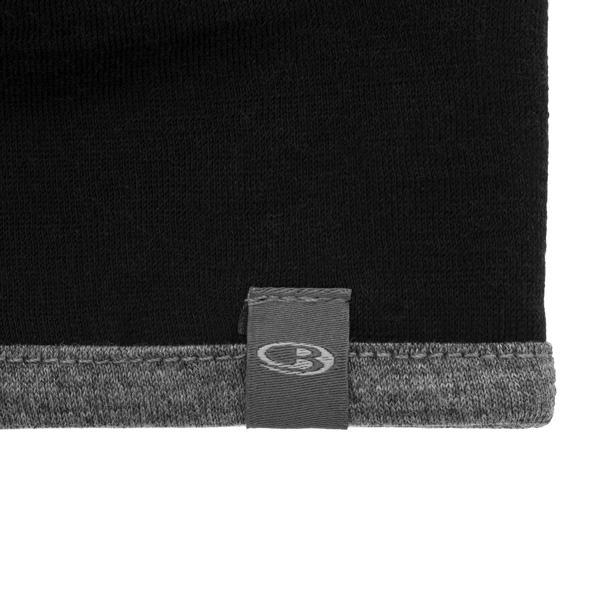 Icebreaker Merino 200 Pocket Hat pipo - Black/Gritstone Heather