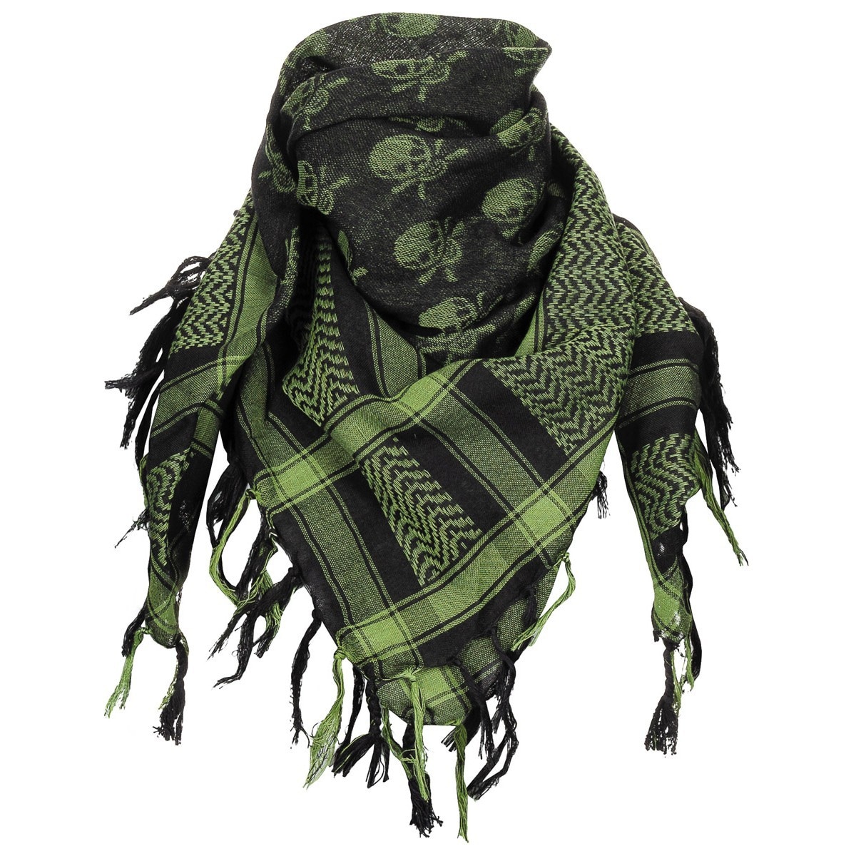 MFH Shemagh Arafatka-suojahuivi - Green/Black