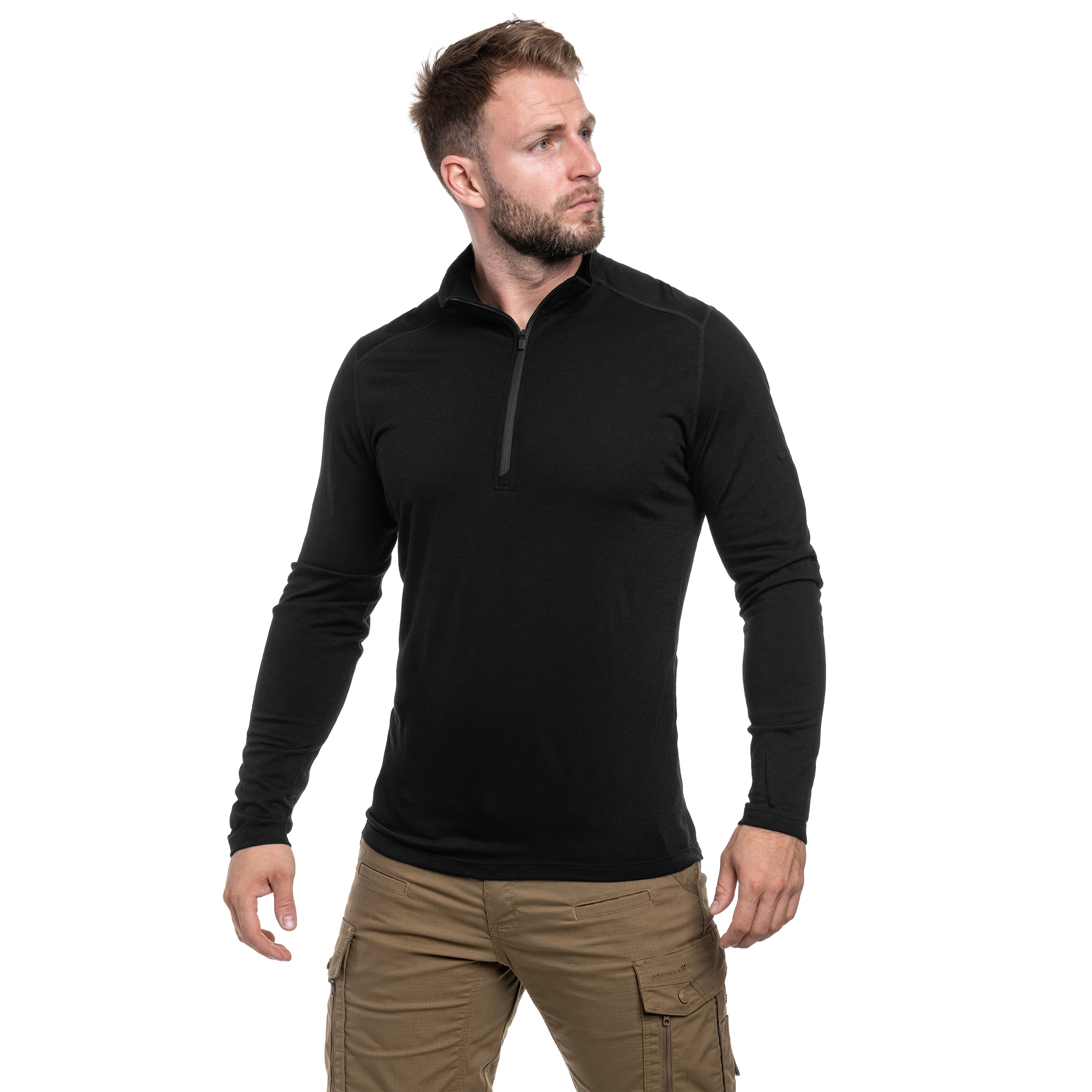 Icebreaker Merino Oasis Half Zip Tekninen paita - Black
