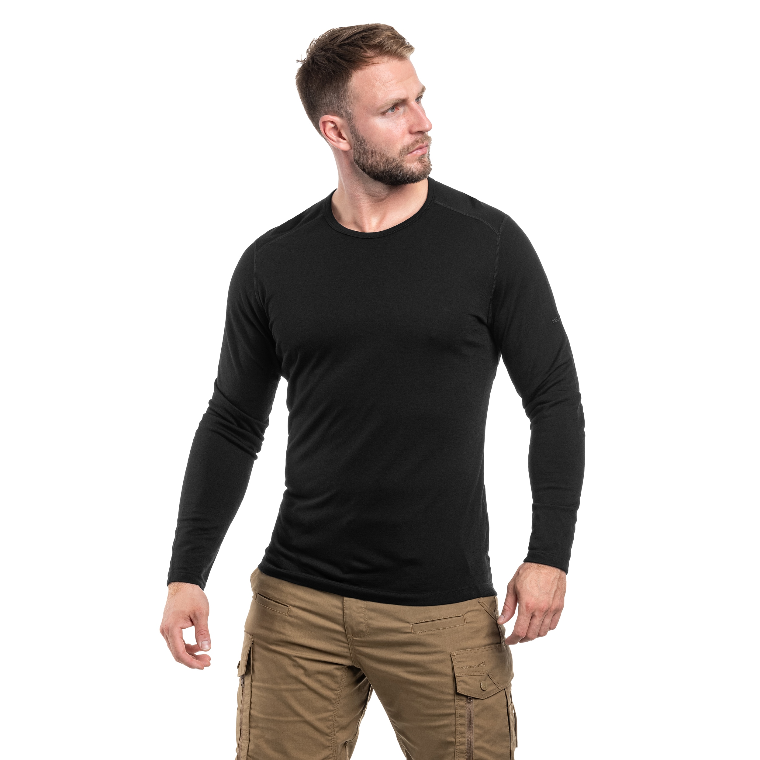Icebreaker Merino 200 Oasis Crewe lämpöpaita - Black
