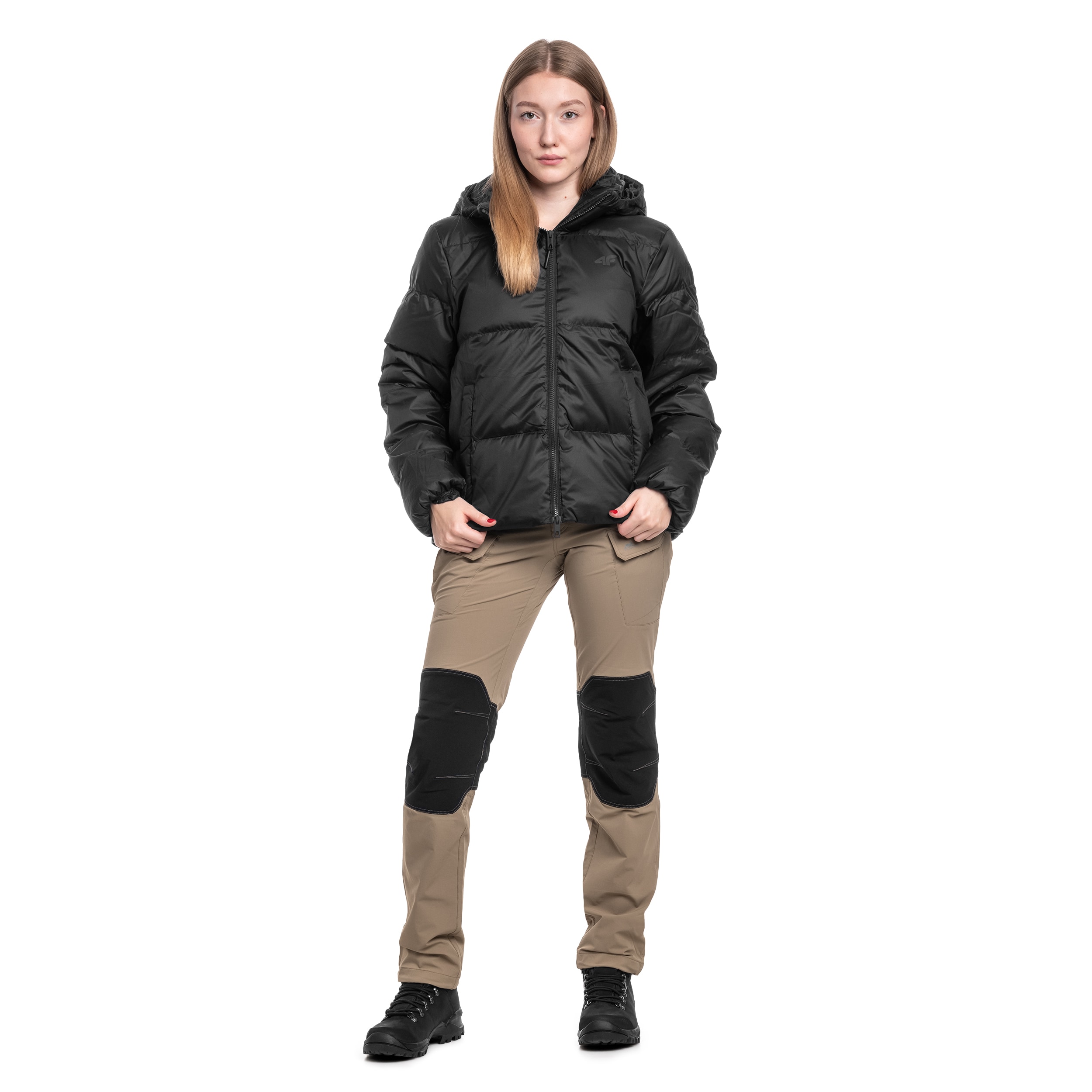 4F F481 Naisten Untuvatakki - Deep Black