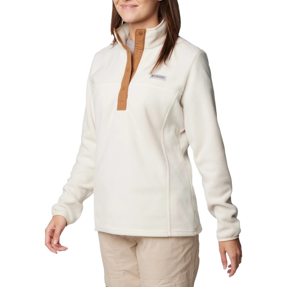 Columbia Benton Springs Half Snap Pullover II Naisten Fleece - Chalk/Camel Brown
