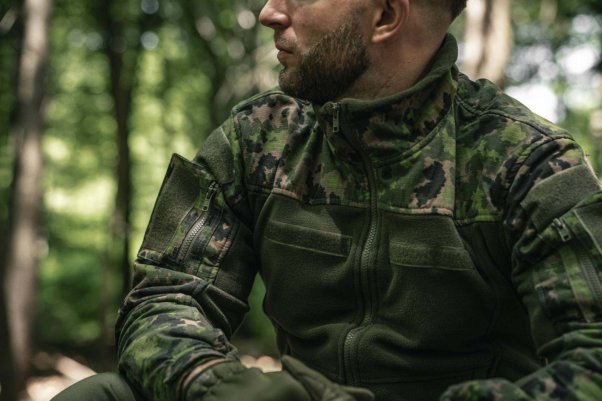 MFH Combat Fleecepusero - M05 Finnish Camo