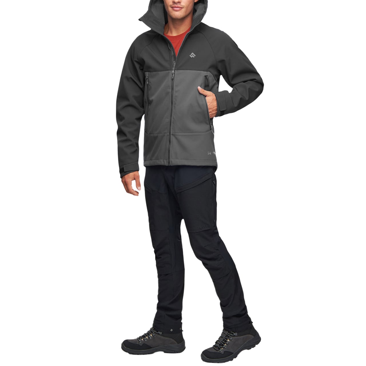 Alpinus Softshell Pelat Takki - Black