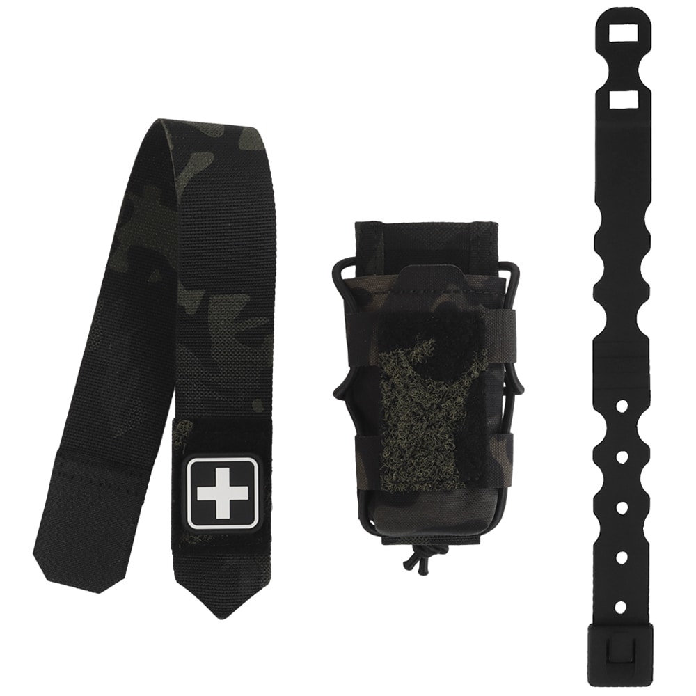 Wosport BP-137 Taskulääkintäpussukka taktiseen kiristyssiteeseen - MultiCam Black