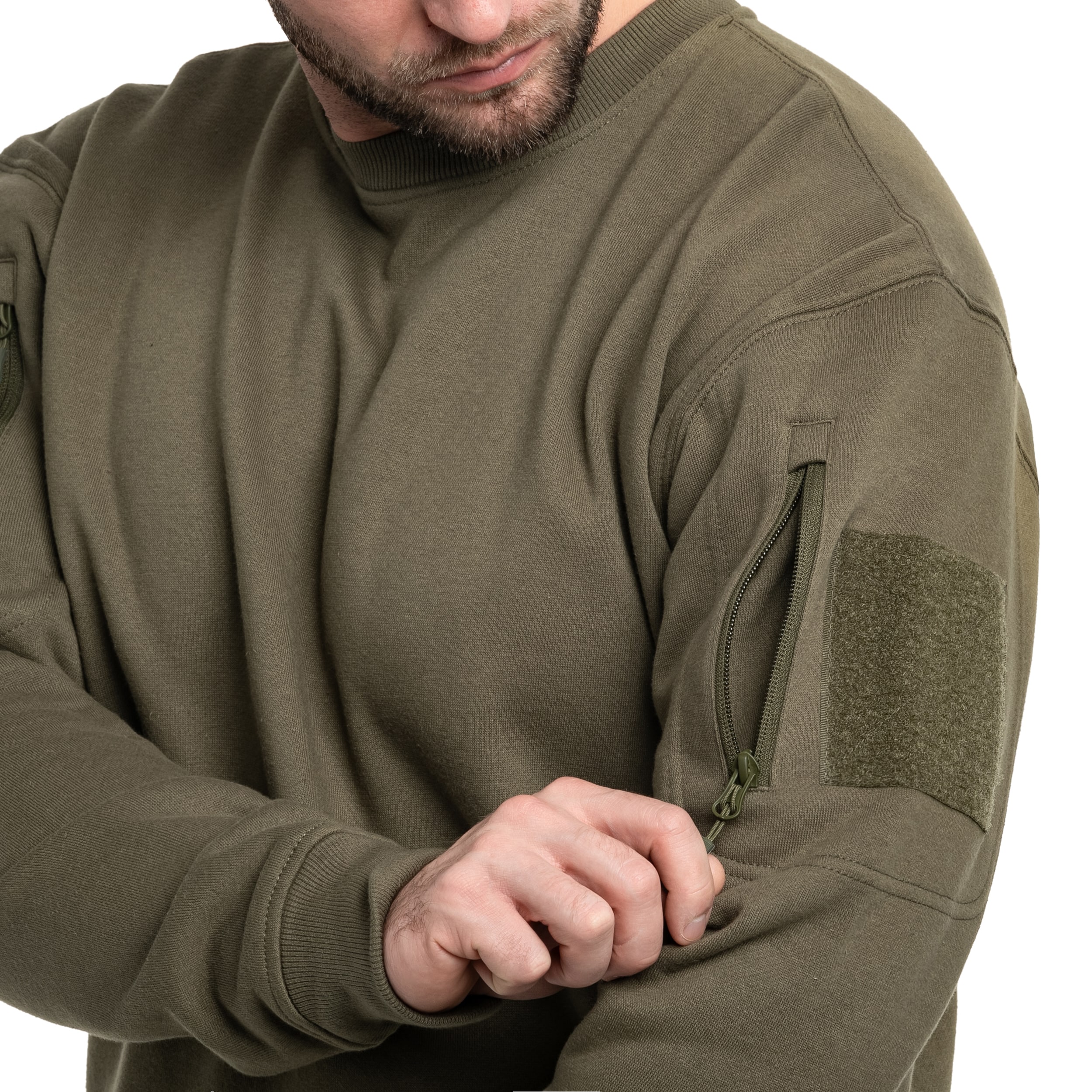 Mil-Tec Tactical Sweatshirt Round Neck Pusero - Ranger Green