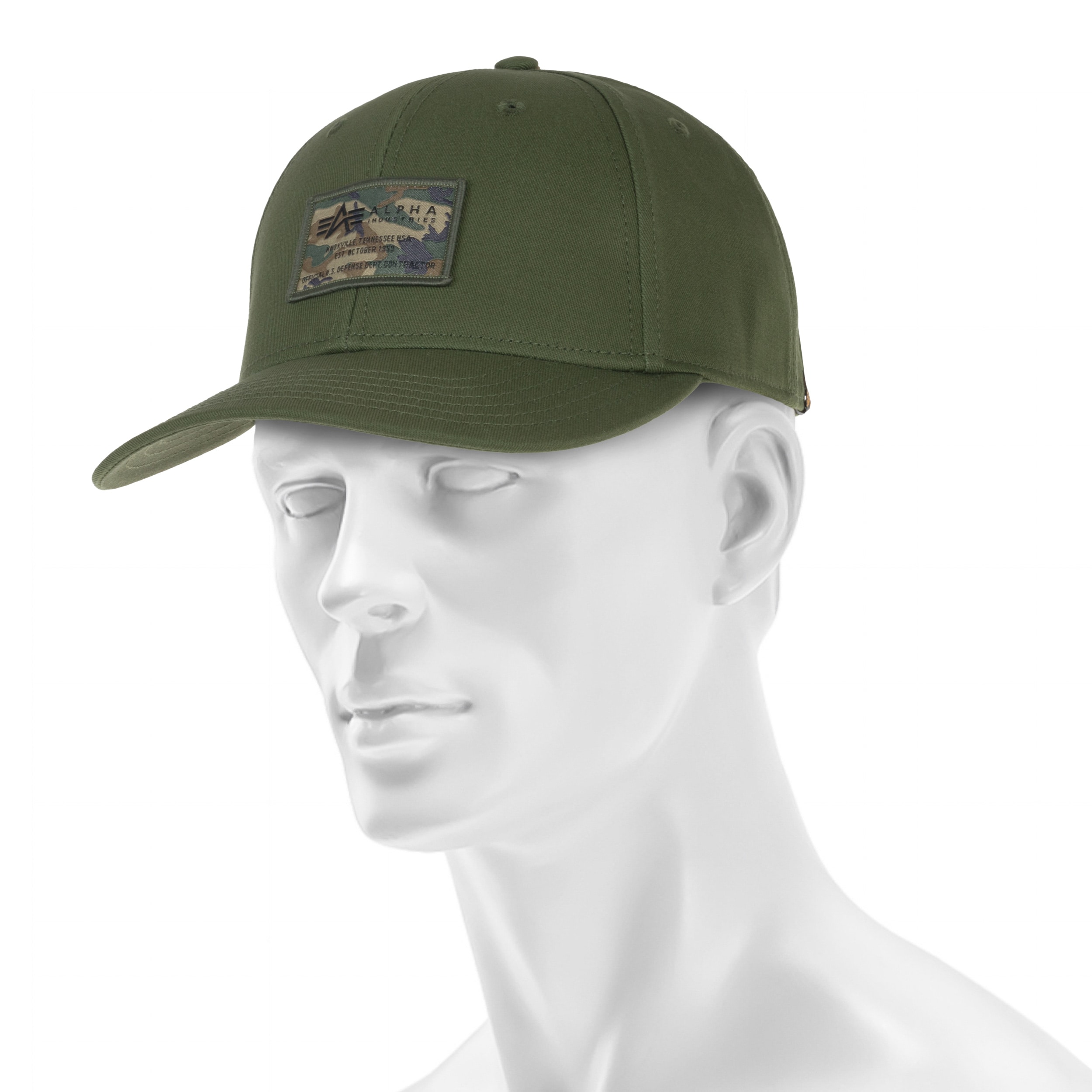 Alpha Industries Crew Camo Cap lippis - Dark Olive