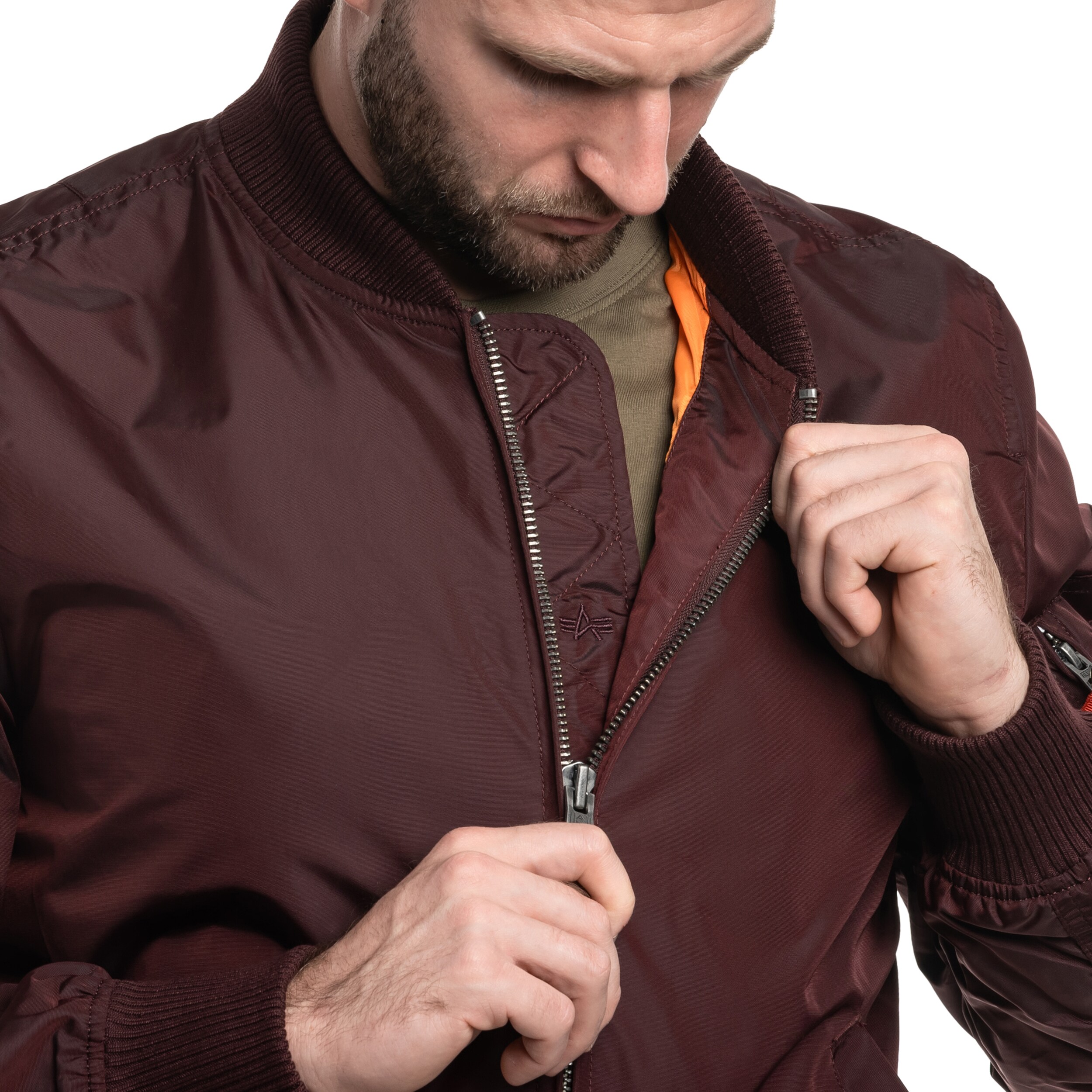 Alpha Industries MA-1 TT Two Tone Takki - Dark Maroon