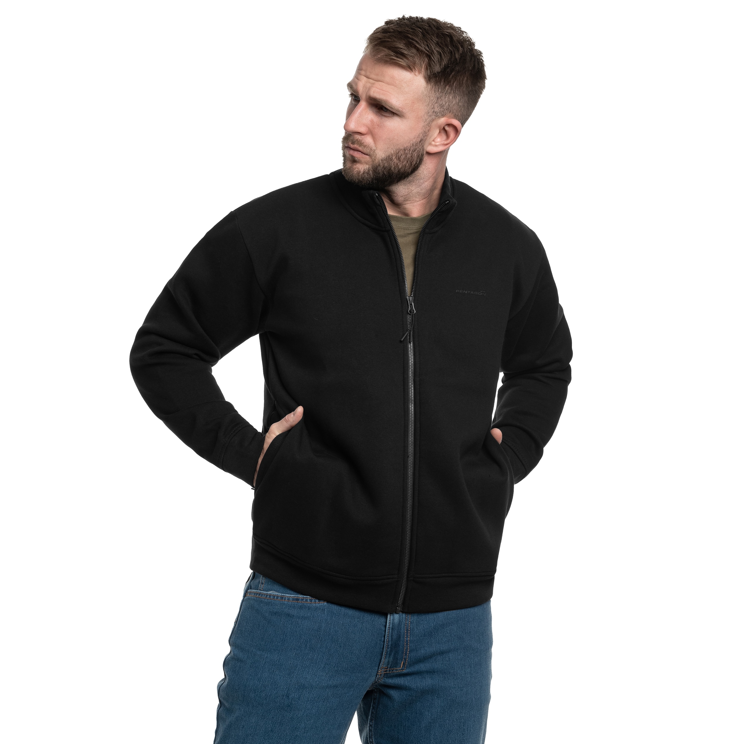 Pentagon Highneck Sweater Pusero - Black
