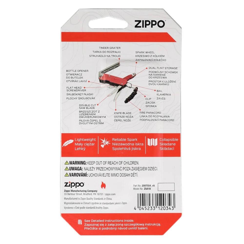 Zippo Fire Starting Monitoimityökalu
