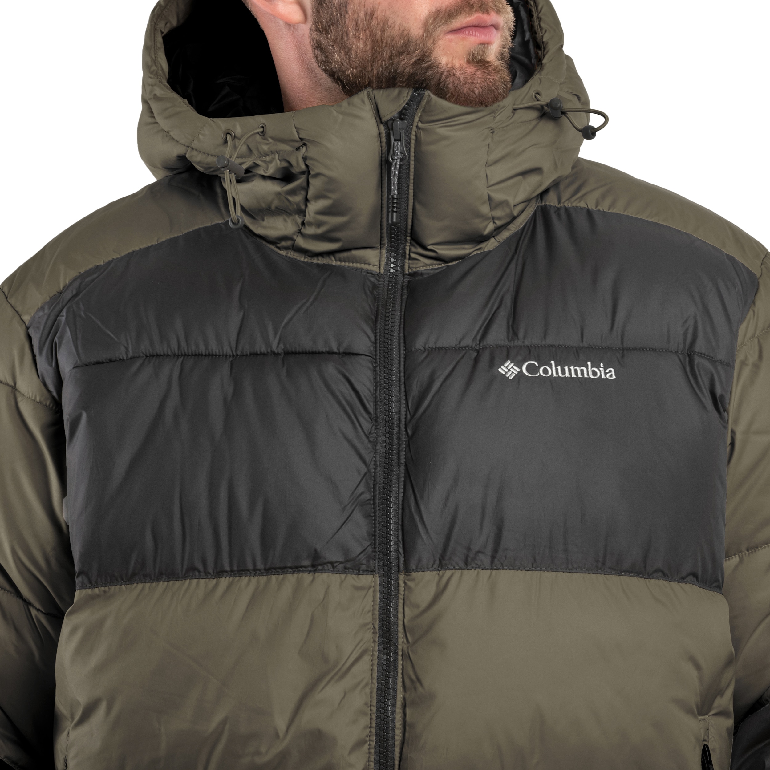 Columbia Pike Lake II Hooded Puffer Takki - Stone Green/Shark
