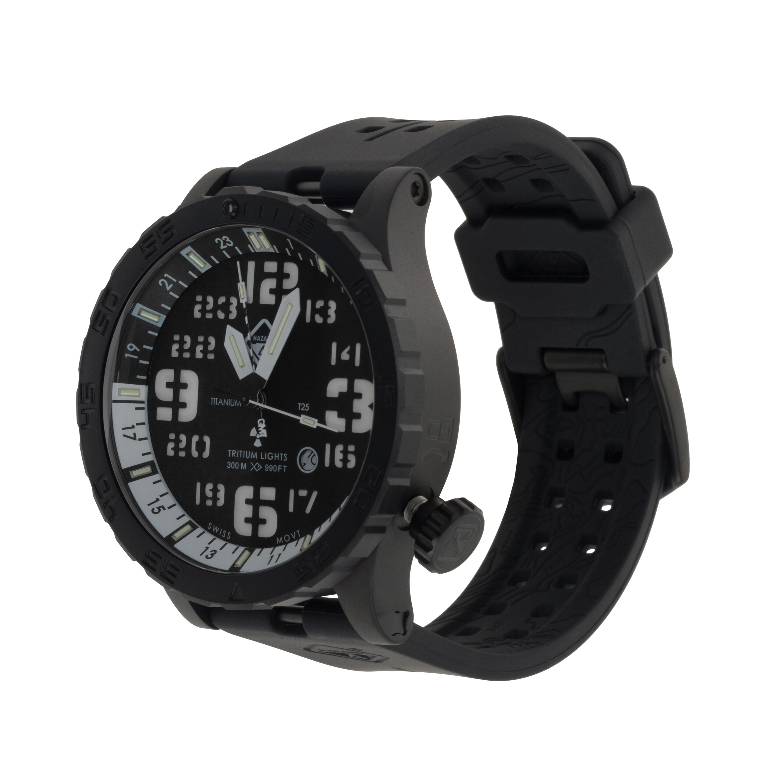 Hazard 4 Heavy Water Diver Nightwatch GMT Rannekello - Black