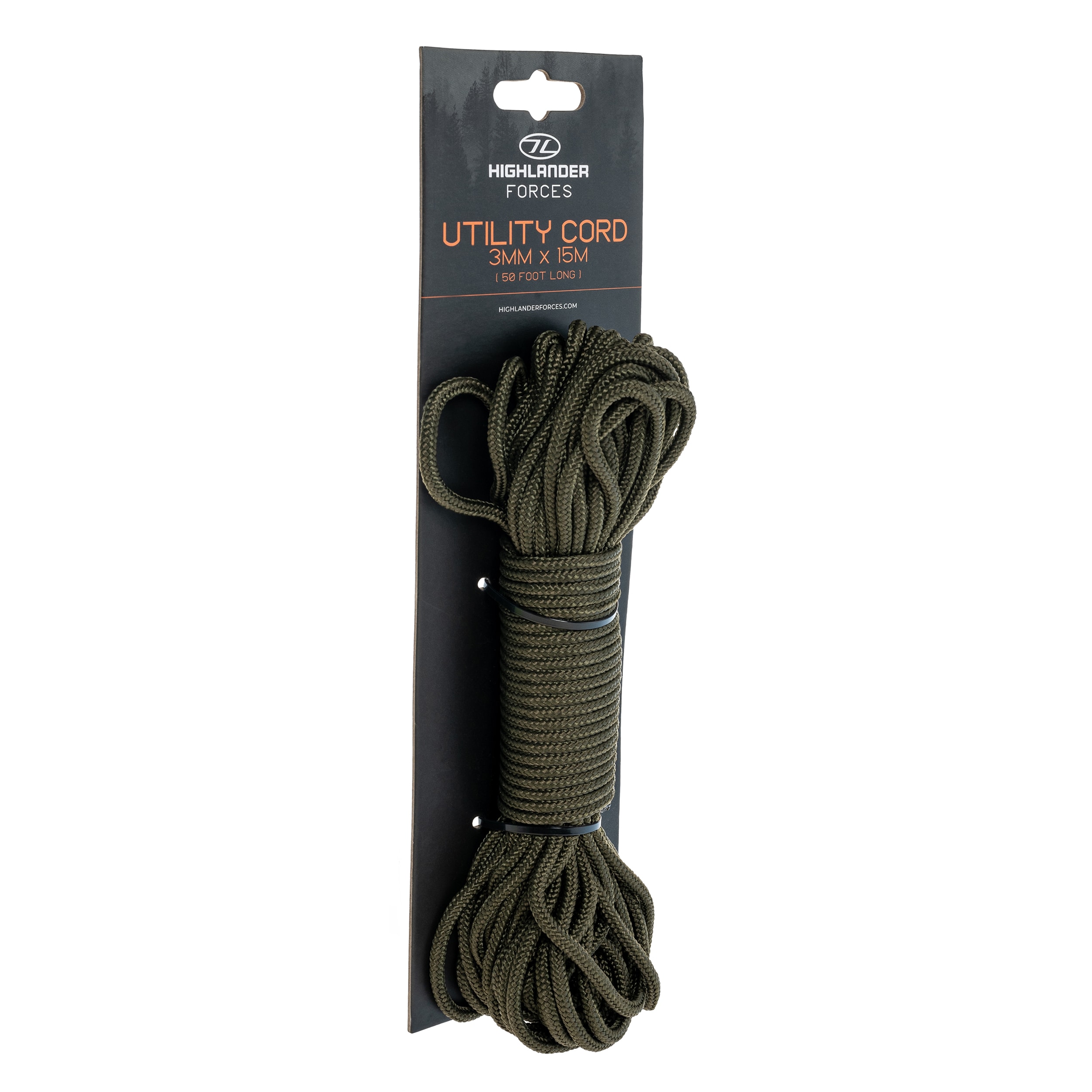 Highlander Outdoor Utility Naruköysi 3 mm x 15 m - Olive