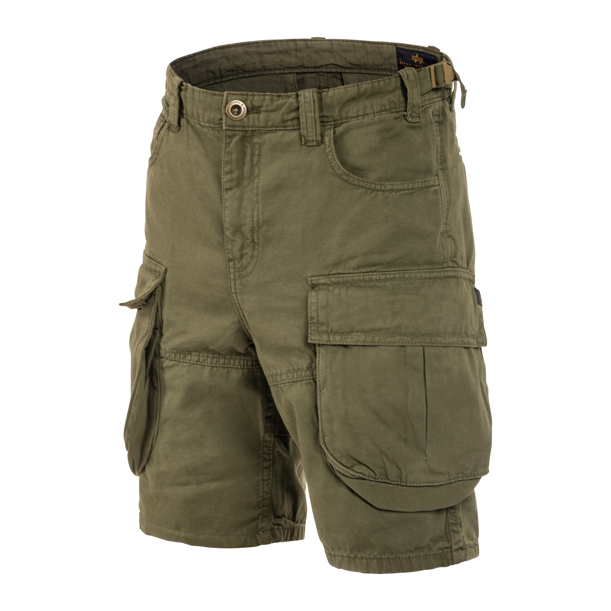 Alpha Industries Canvas Cargo Shorts - Dark Olive
