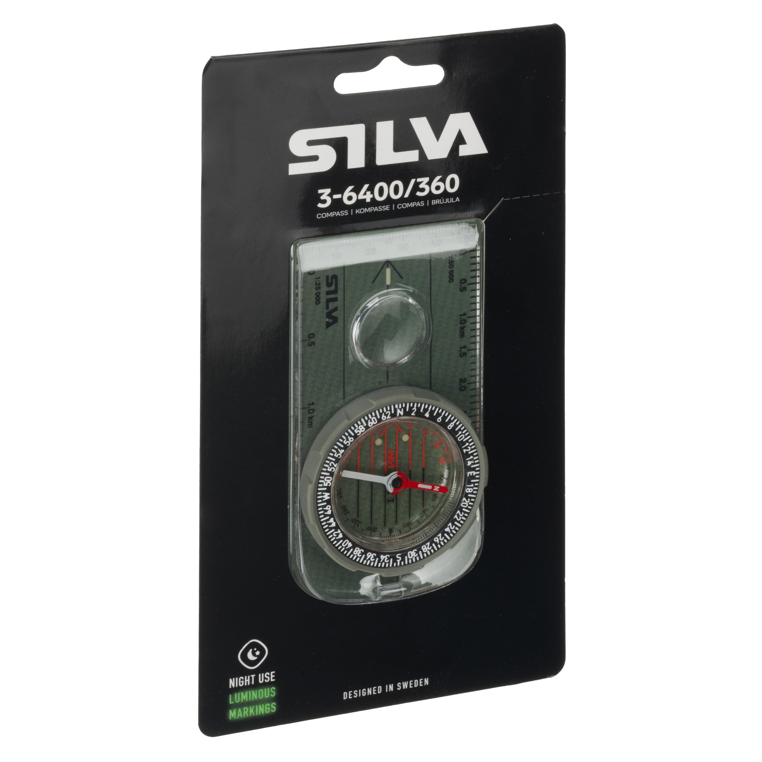 Silva 3-6400/360 Karttakompassi - Green