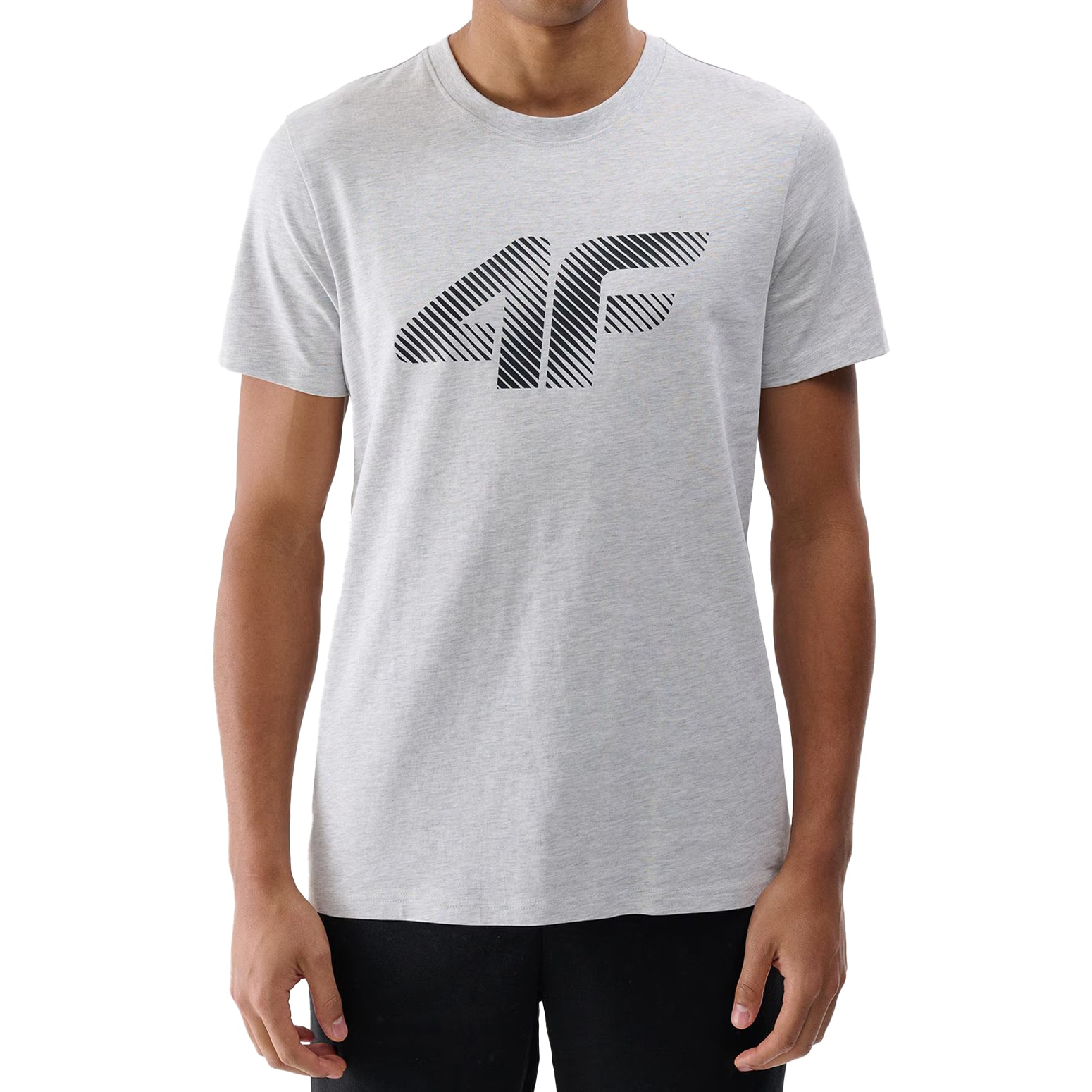 4F M2257 T-paita - Cool Light Grey Melange