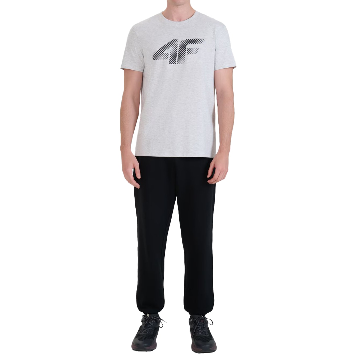 4F M2257 T-paita - Cool Light Grey Melange