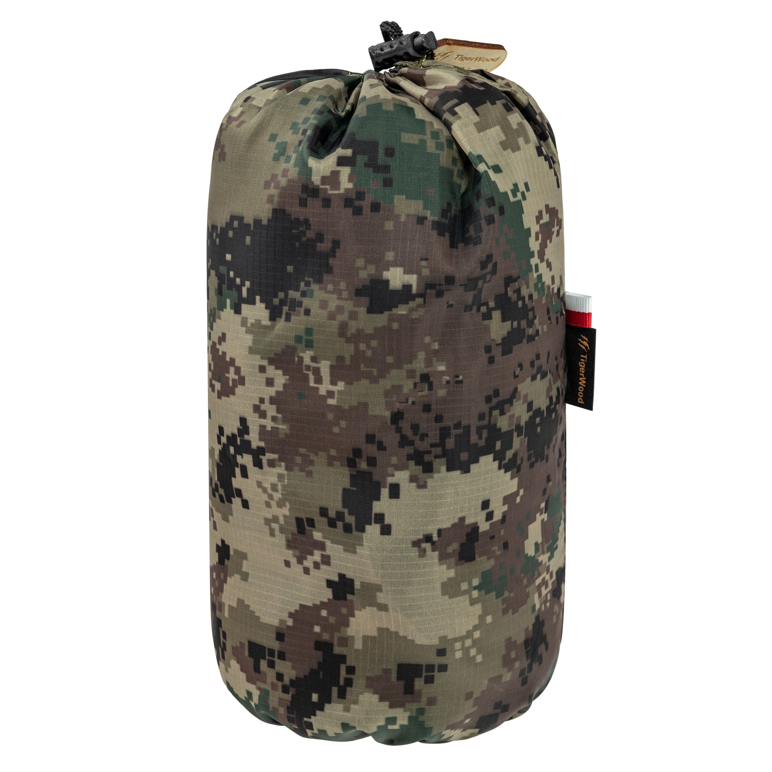 TigerWood Ważka V2 Long Pocket Camo ultrakevyt riippumatto - hyttysverkolla