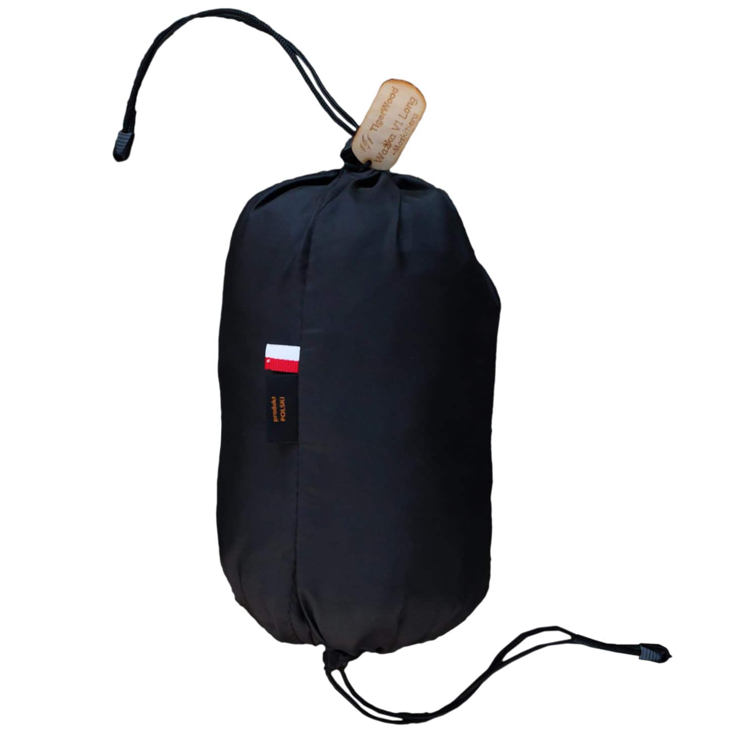 TigerWood Ważka V1 Long Pocket Black riippumatto hyttysverkolla
