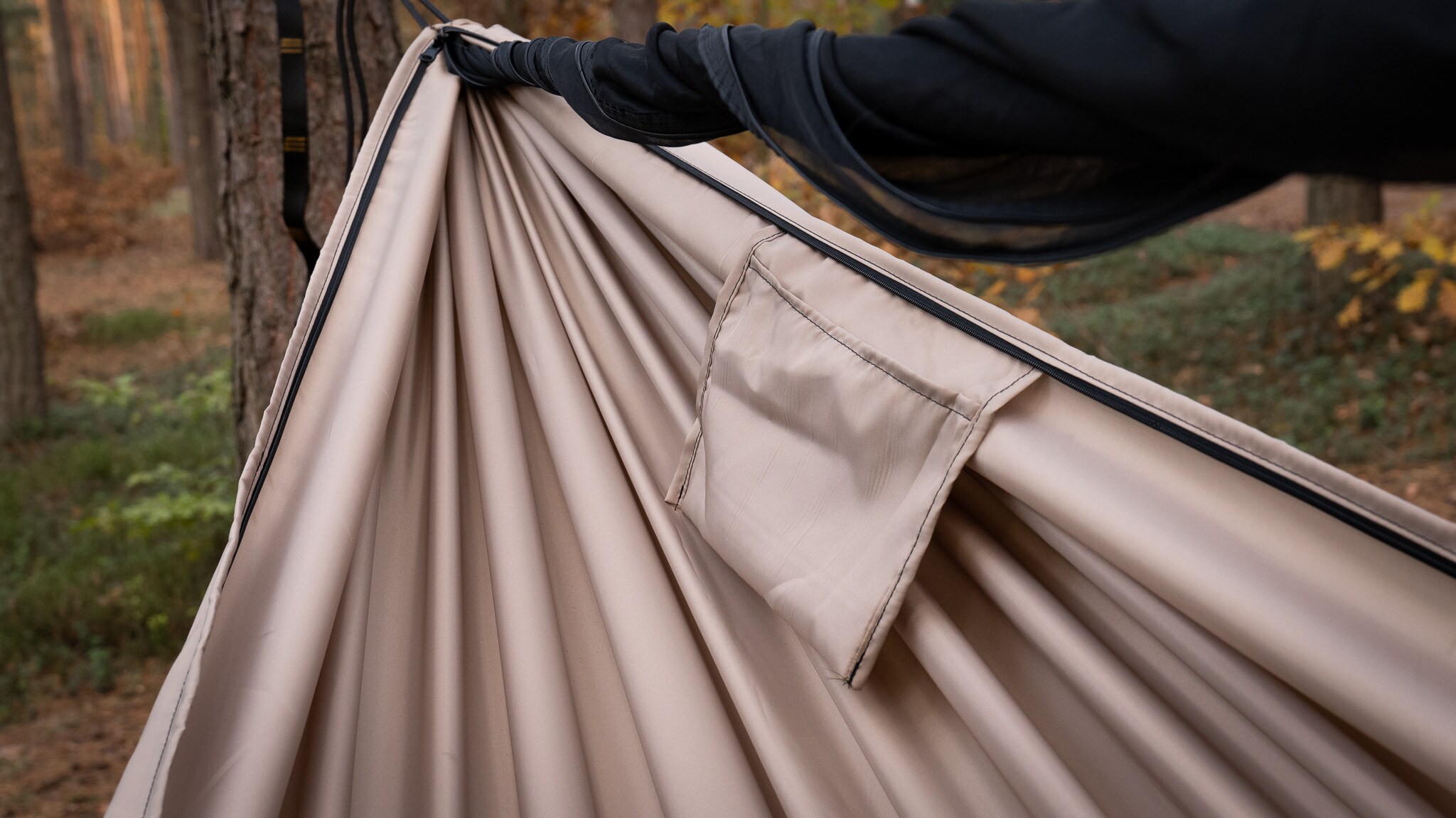 TigerWood Ważka V1 Double Zip riippumatto hyttysverkolla - Desert