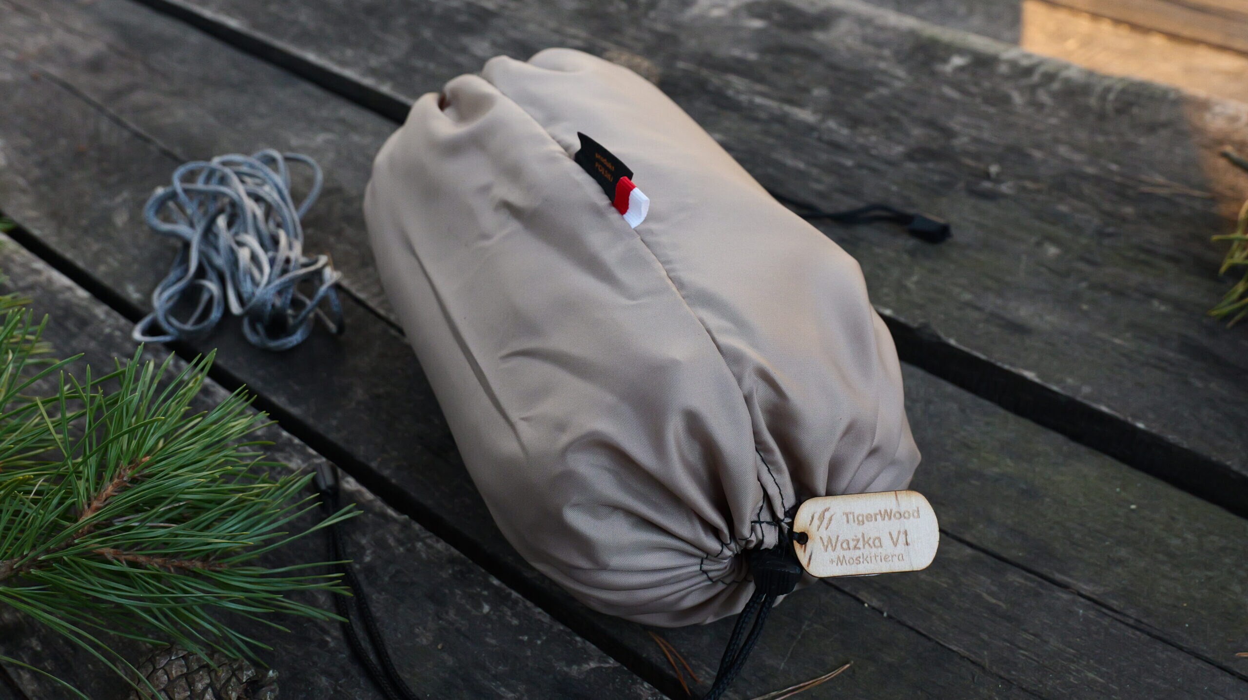 TigerWood Ważka V1 Double Zip riippumatto hyttysverkolla - Desert