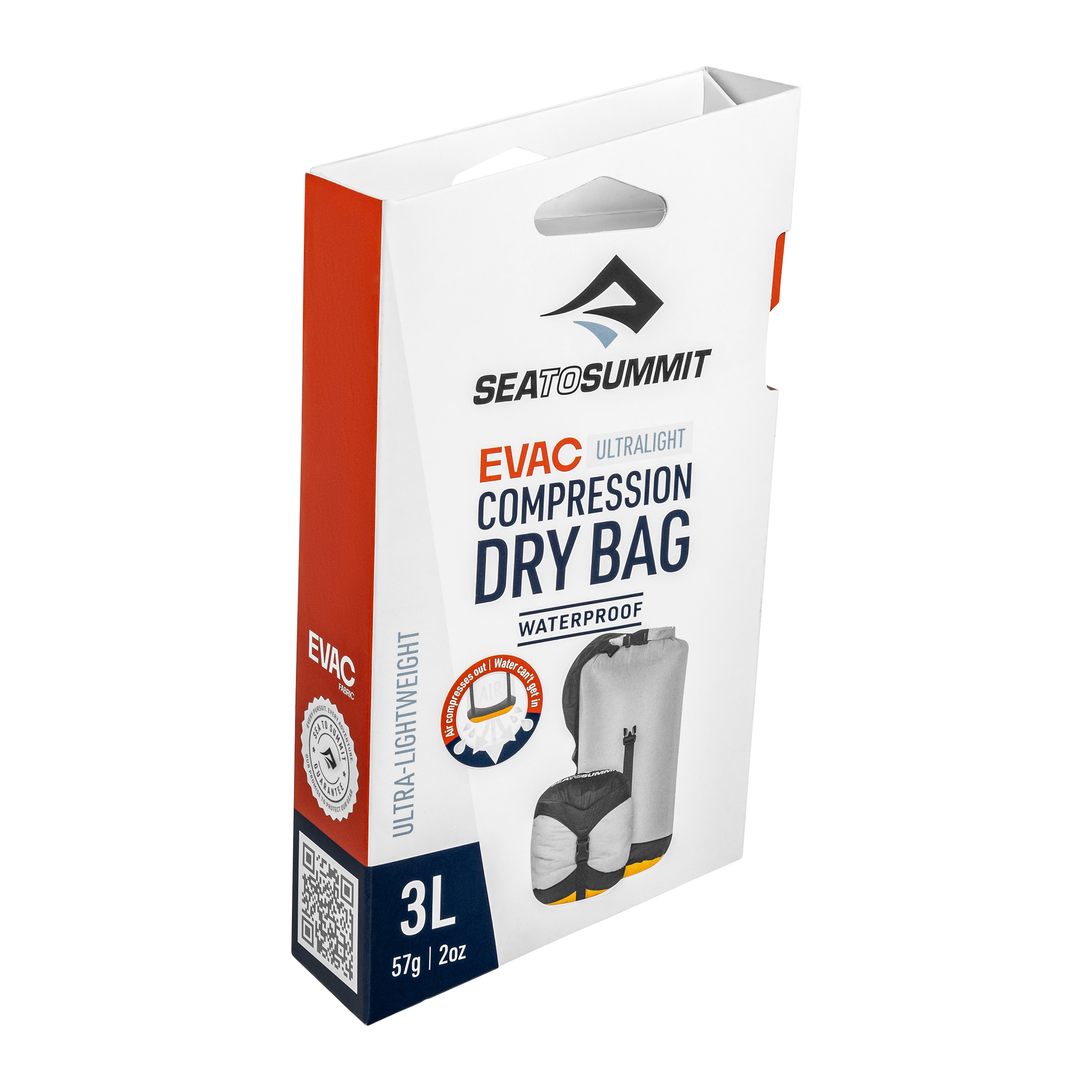 Sea to Summit Evac Compression Dry Bag Ultralight Kompressiopussi 3 l - High Rise Grey