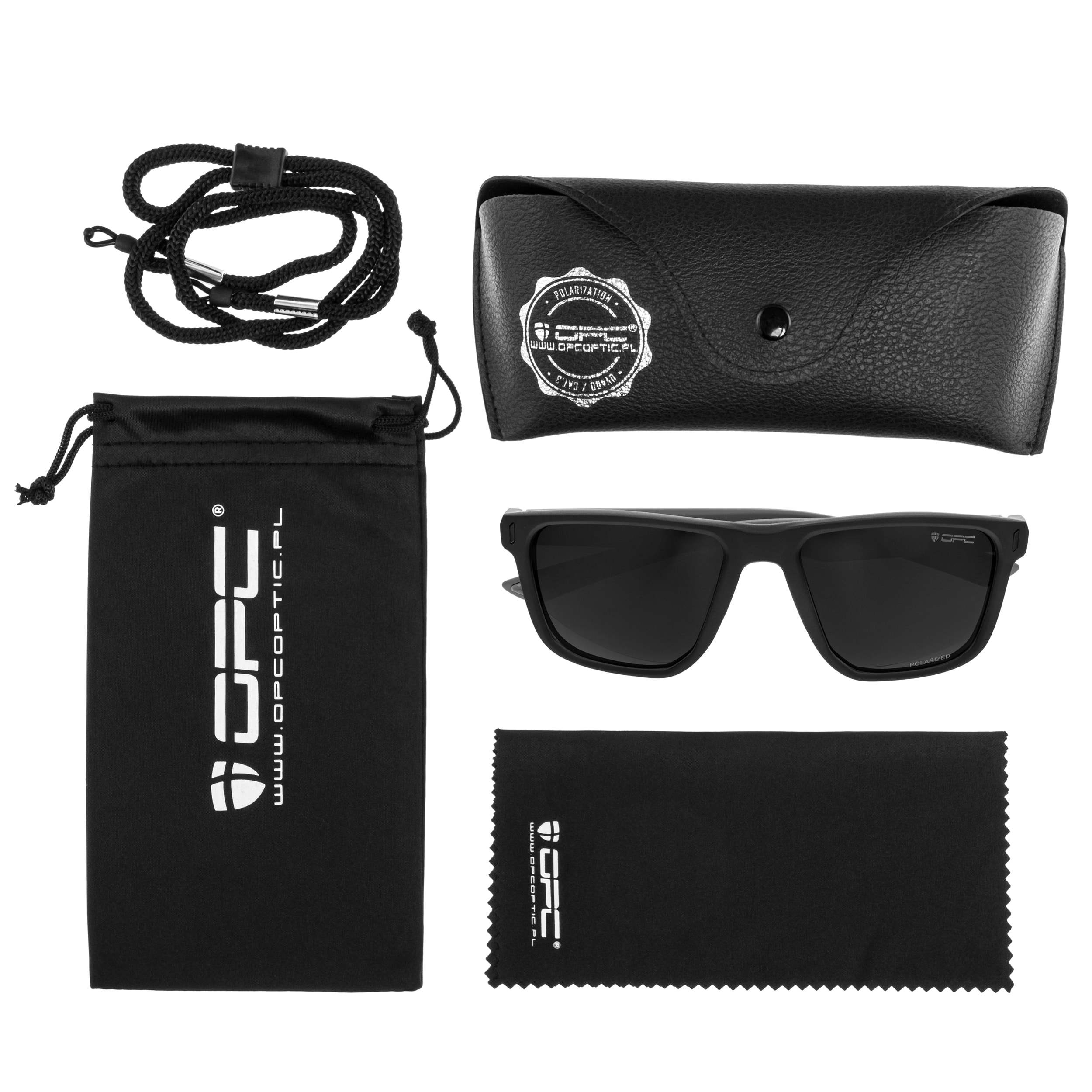 OPC Lifestyle Miami Matt Black/Smoke Aurinkolasit polarisaatiolla