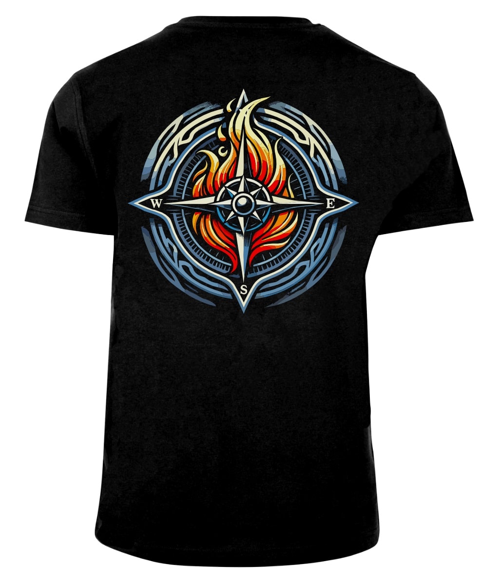 Voyovnik Fire Compass T-paita - Black