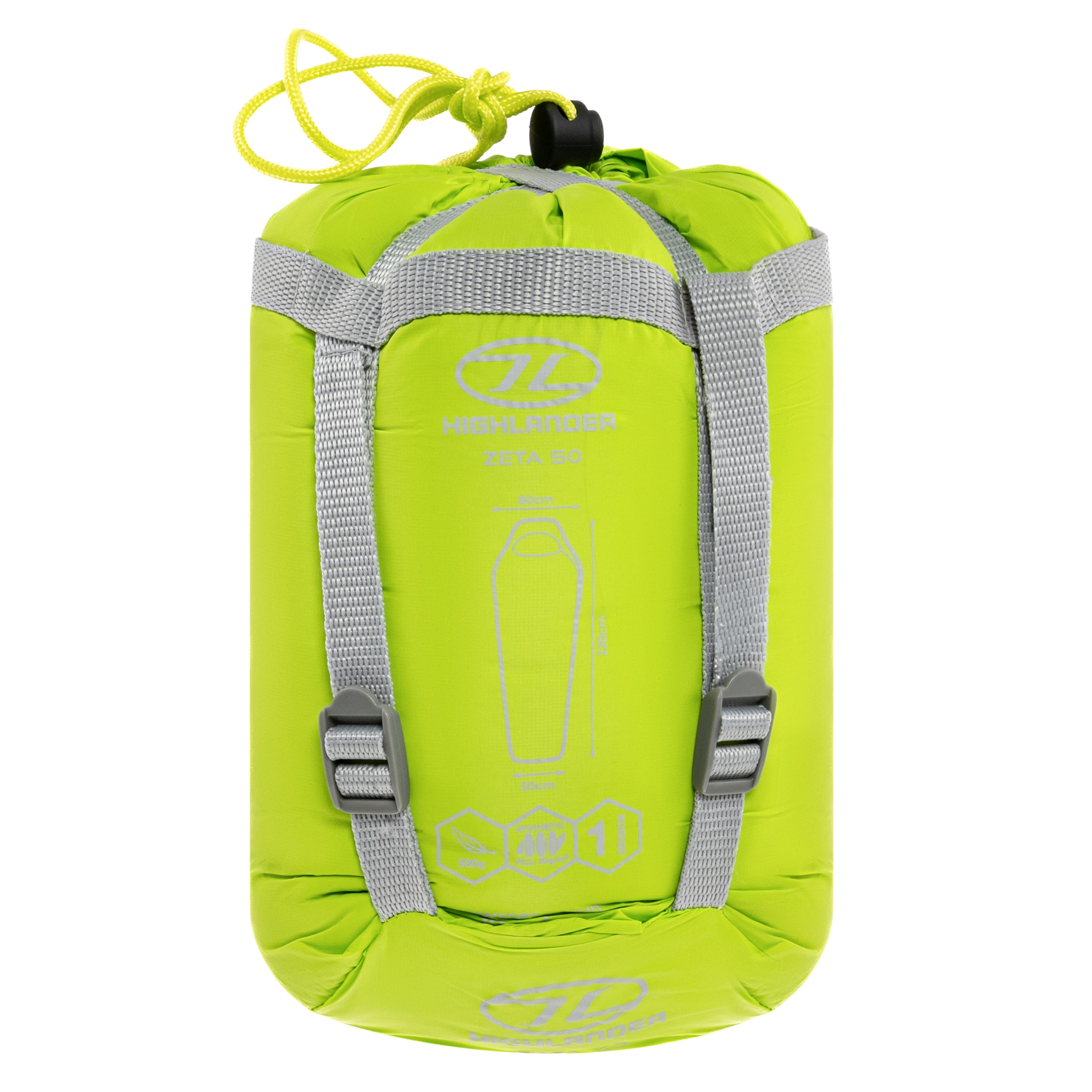 Highlander Outdoor Zeta 50 Makuupussi - Lime