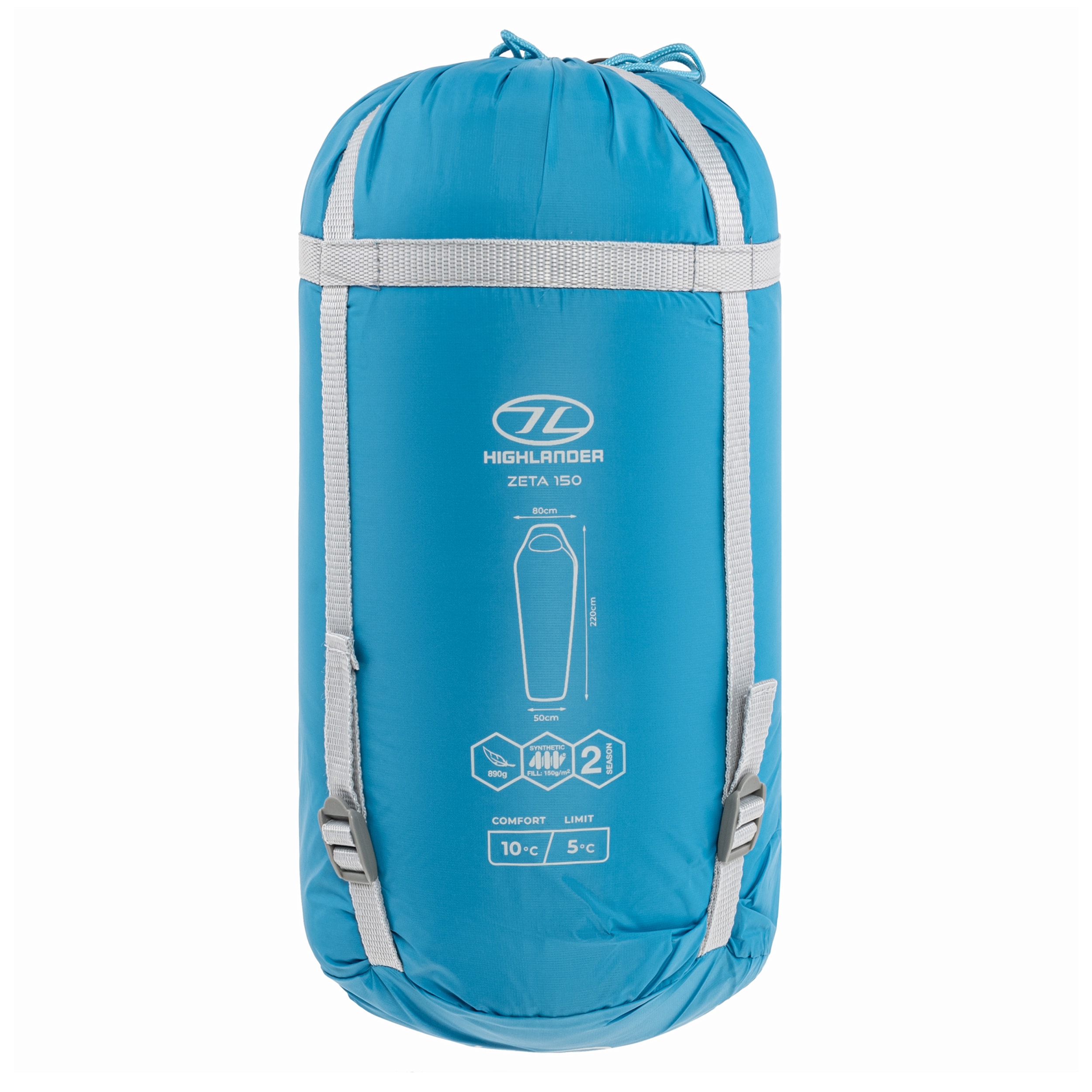 Highlander Outdoor Zeta 150 Makuupussi - Sky Blue