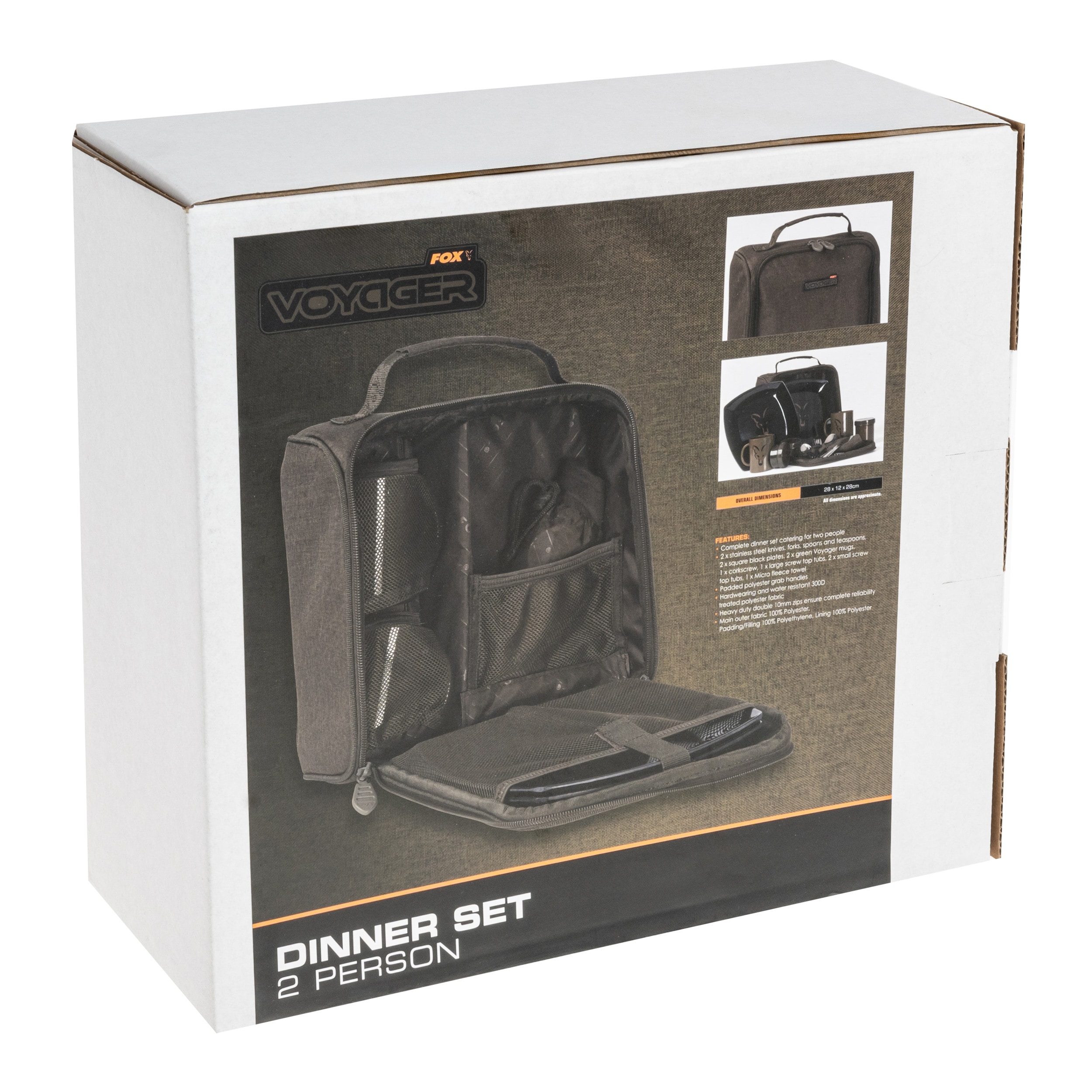 Fox Voyager 2 Person Dinner Set Retkiastiasarja