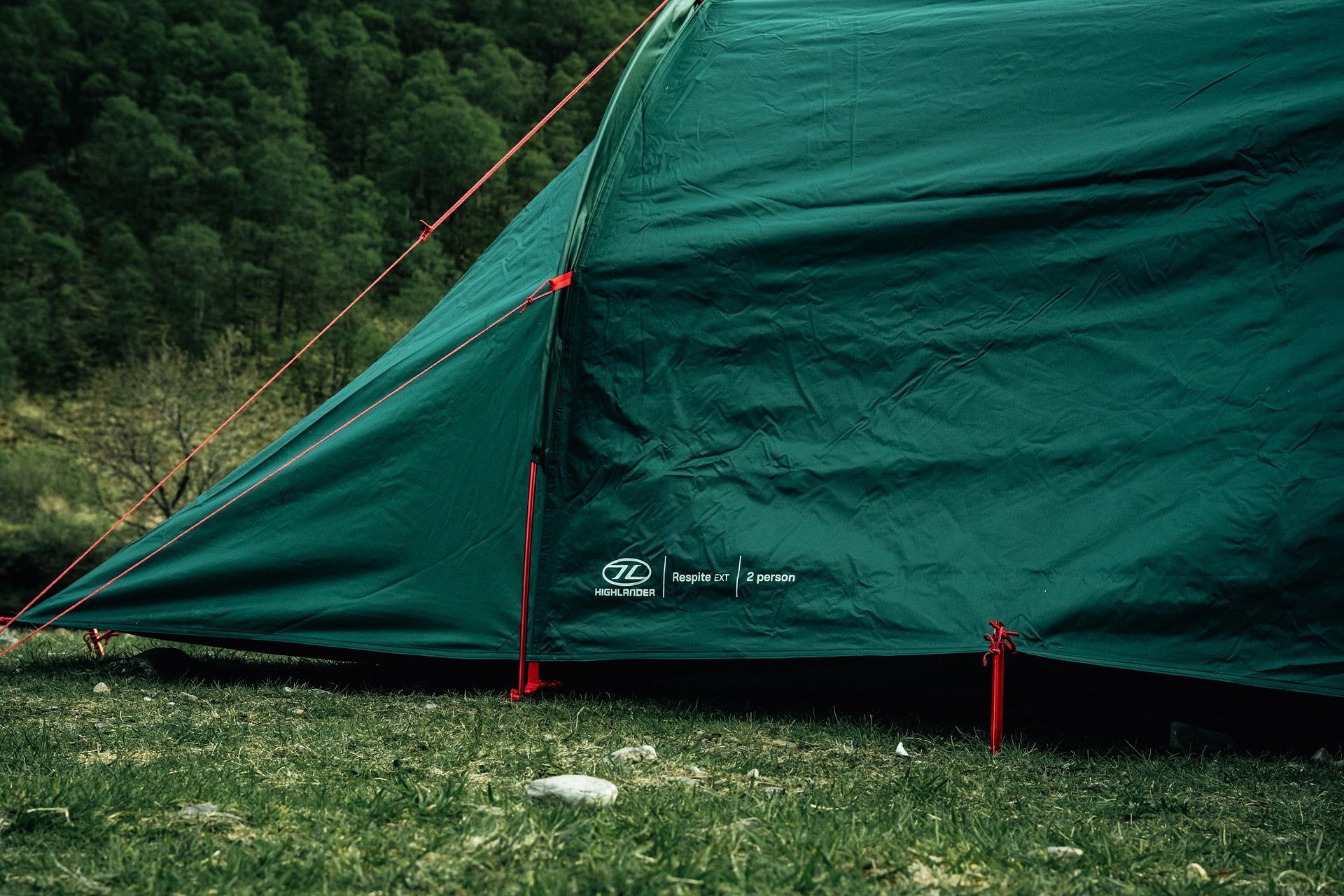 Highlander Outdoor Respite Extended Tunnel Tent Kaksihengen teltta - Pine Green