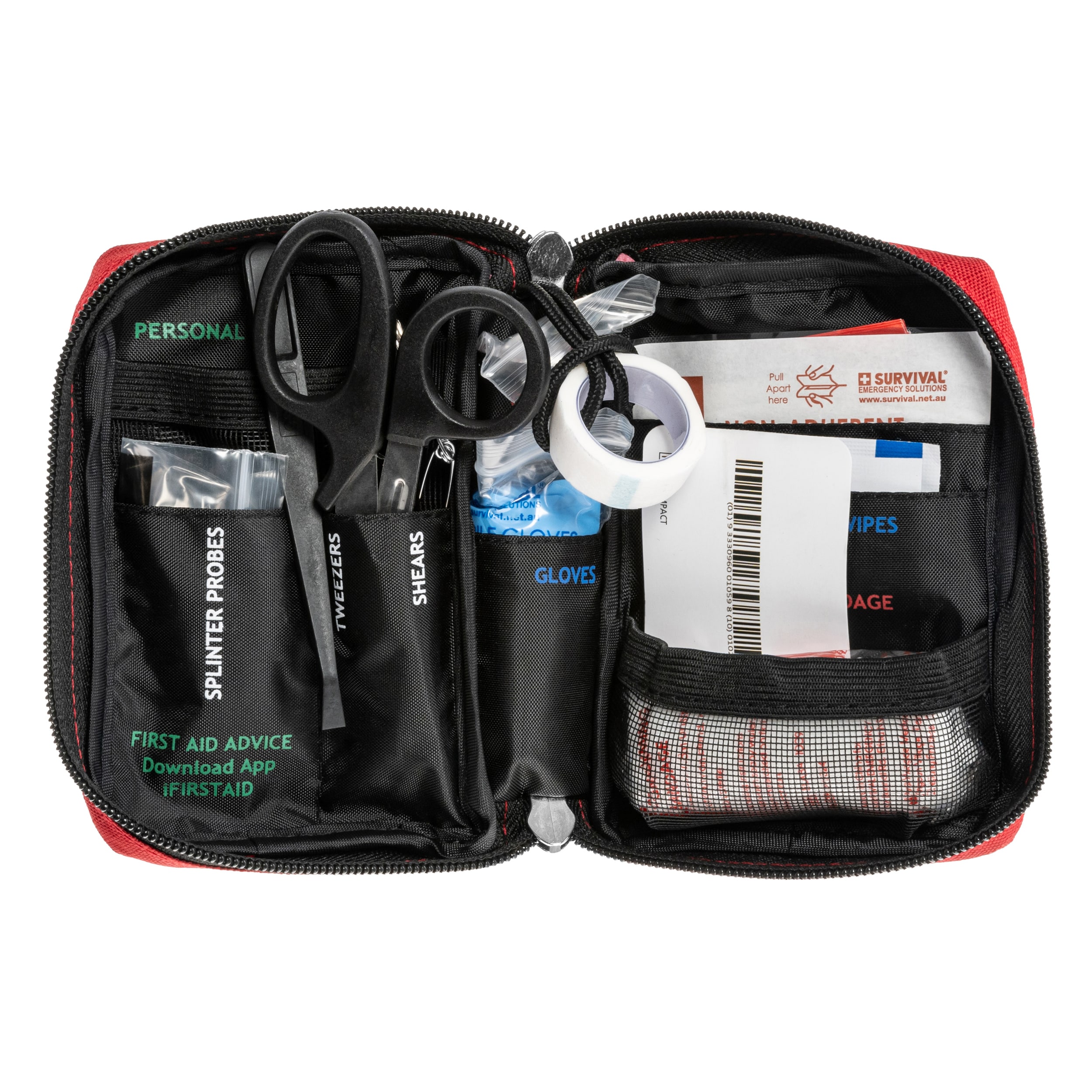 Survival Compact First Aid Kit Ensiapupakkaus varusteineen