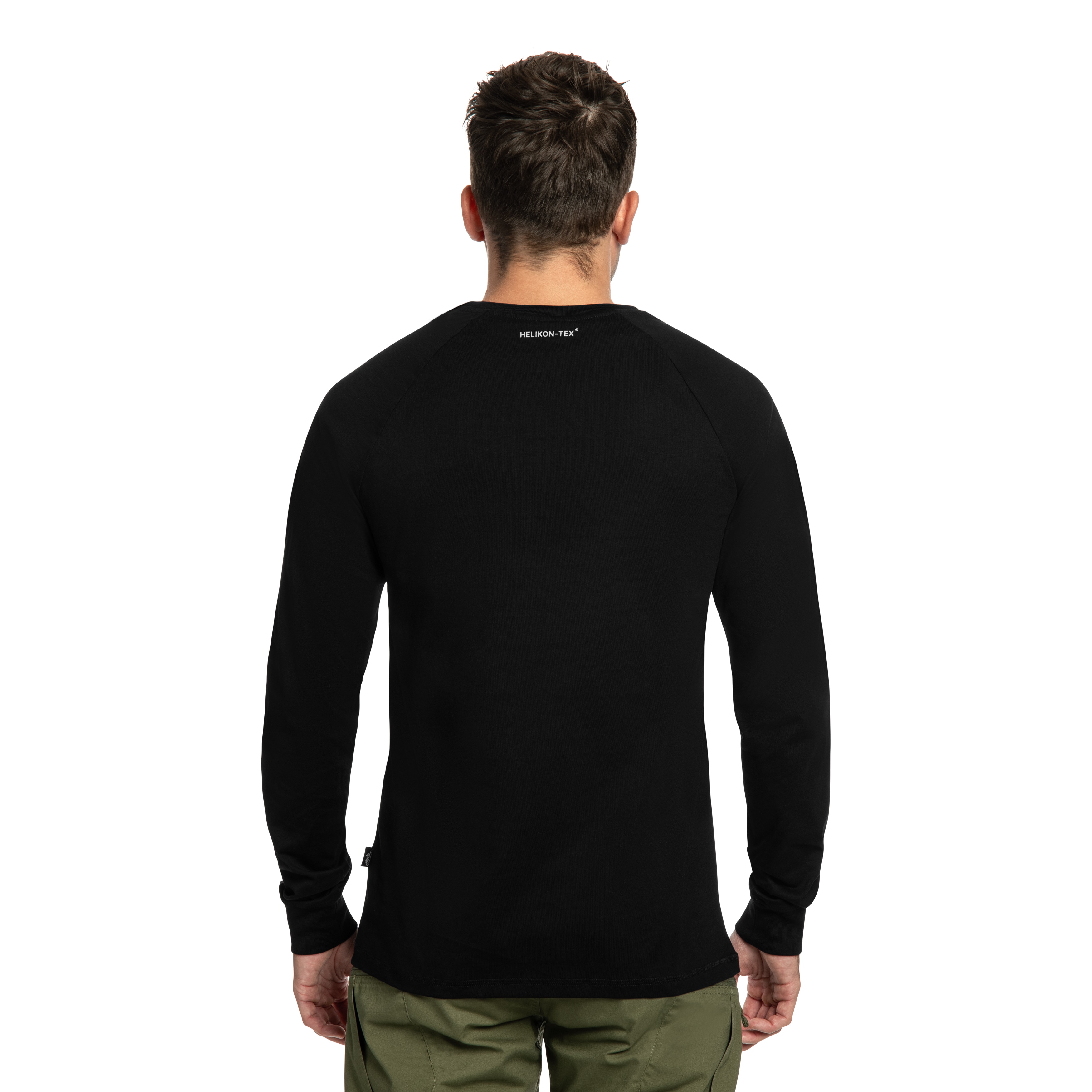 Helikon-Tex Long Sleeve Logo T-paita - Black