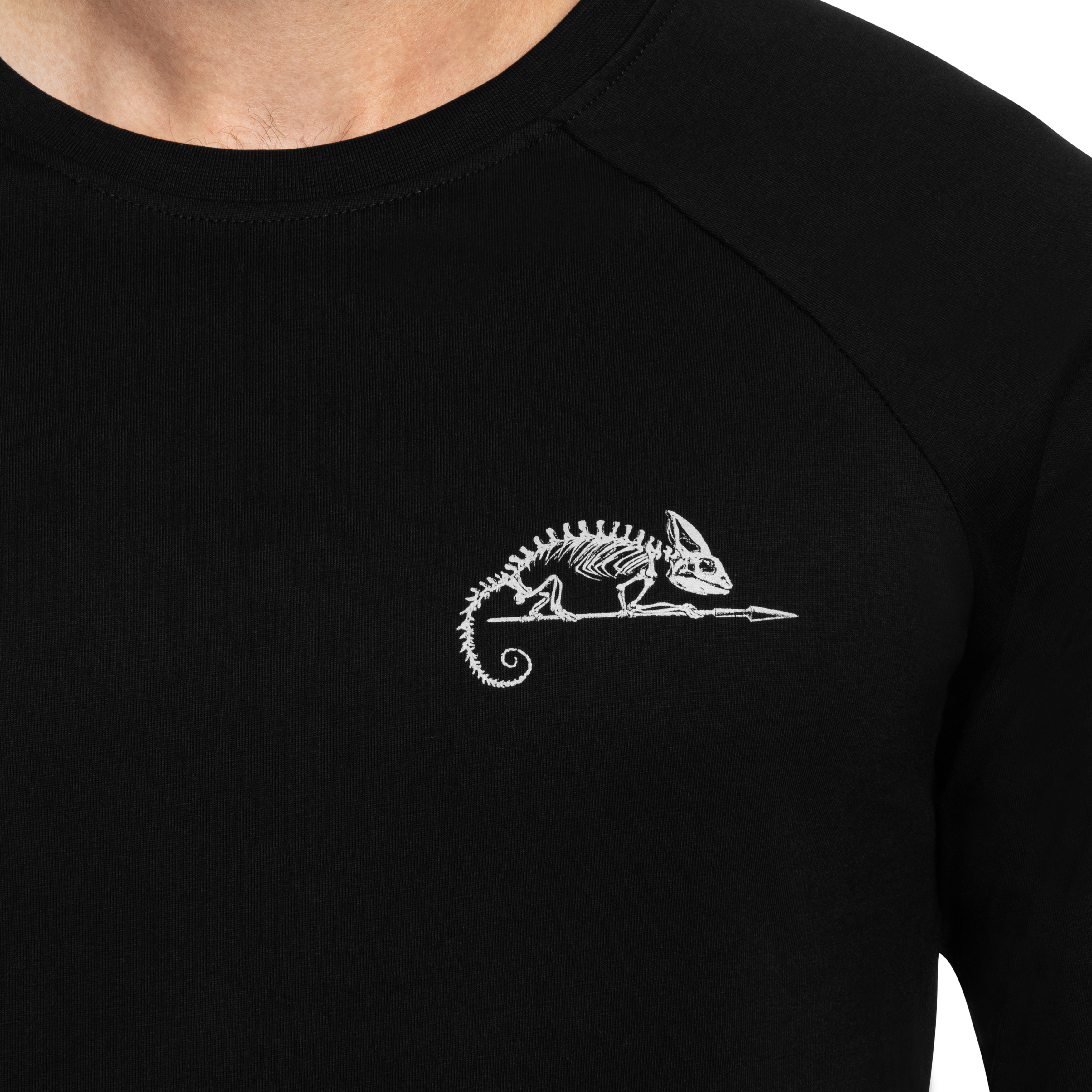 Helikon-Tex Long Sleeve Logo T-paita - Black