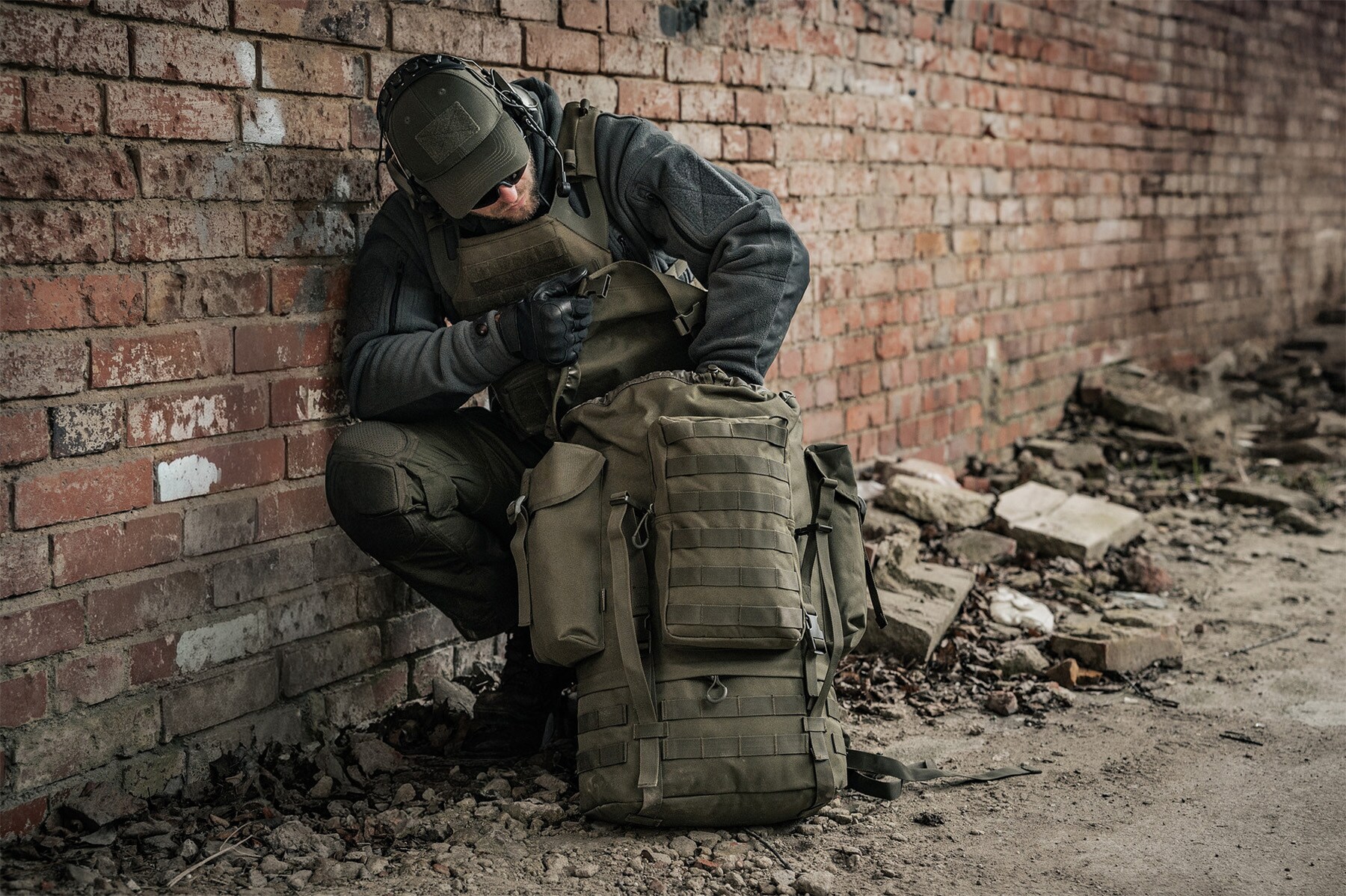 Brytzky Tactical Fortex 65 l Reppu - Olive