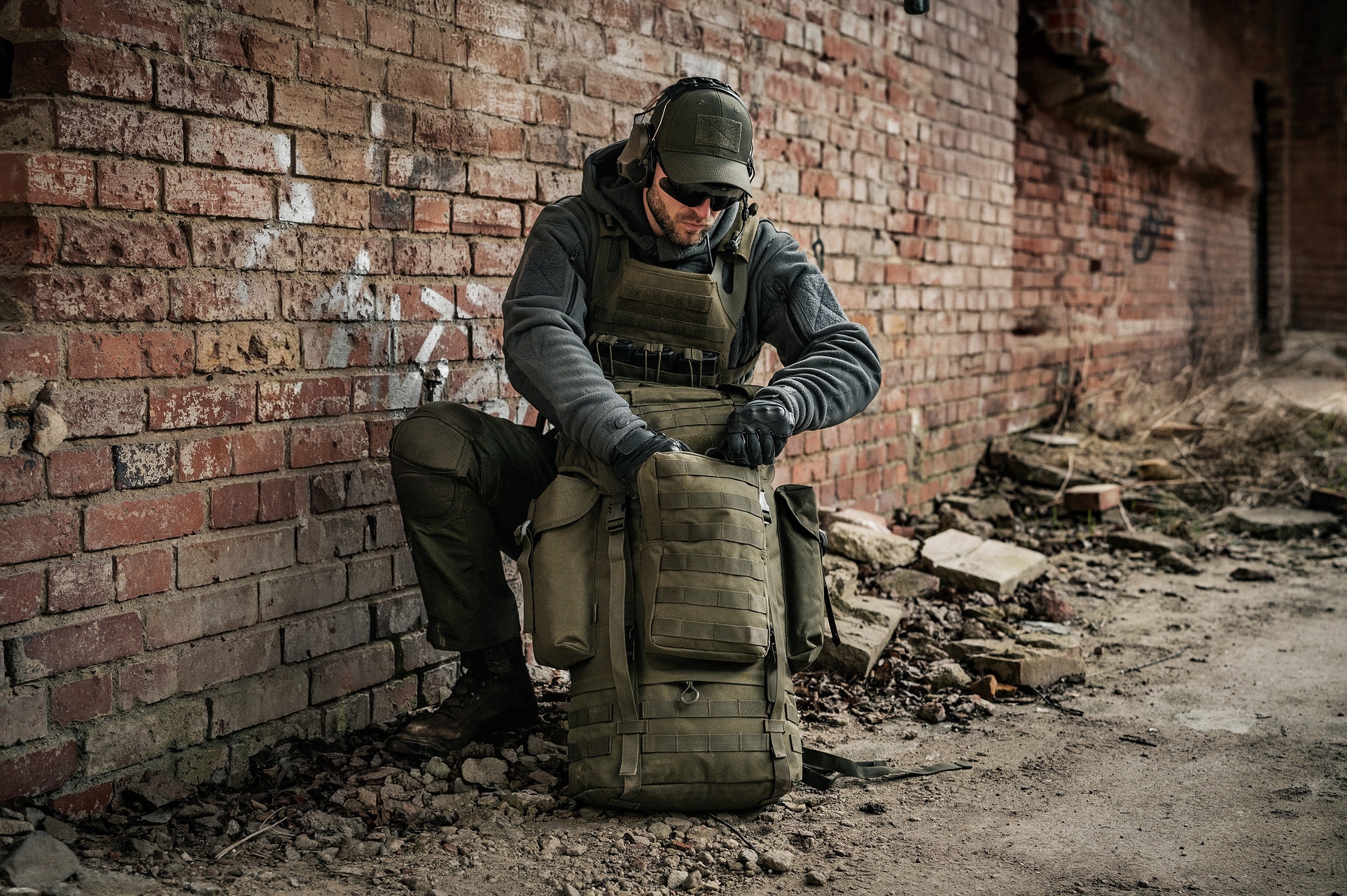 Brytzky Tactical Fortex 65 l Reppu - Olive
