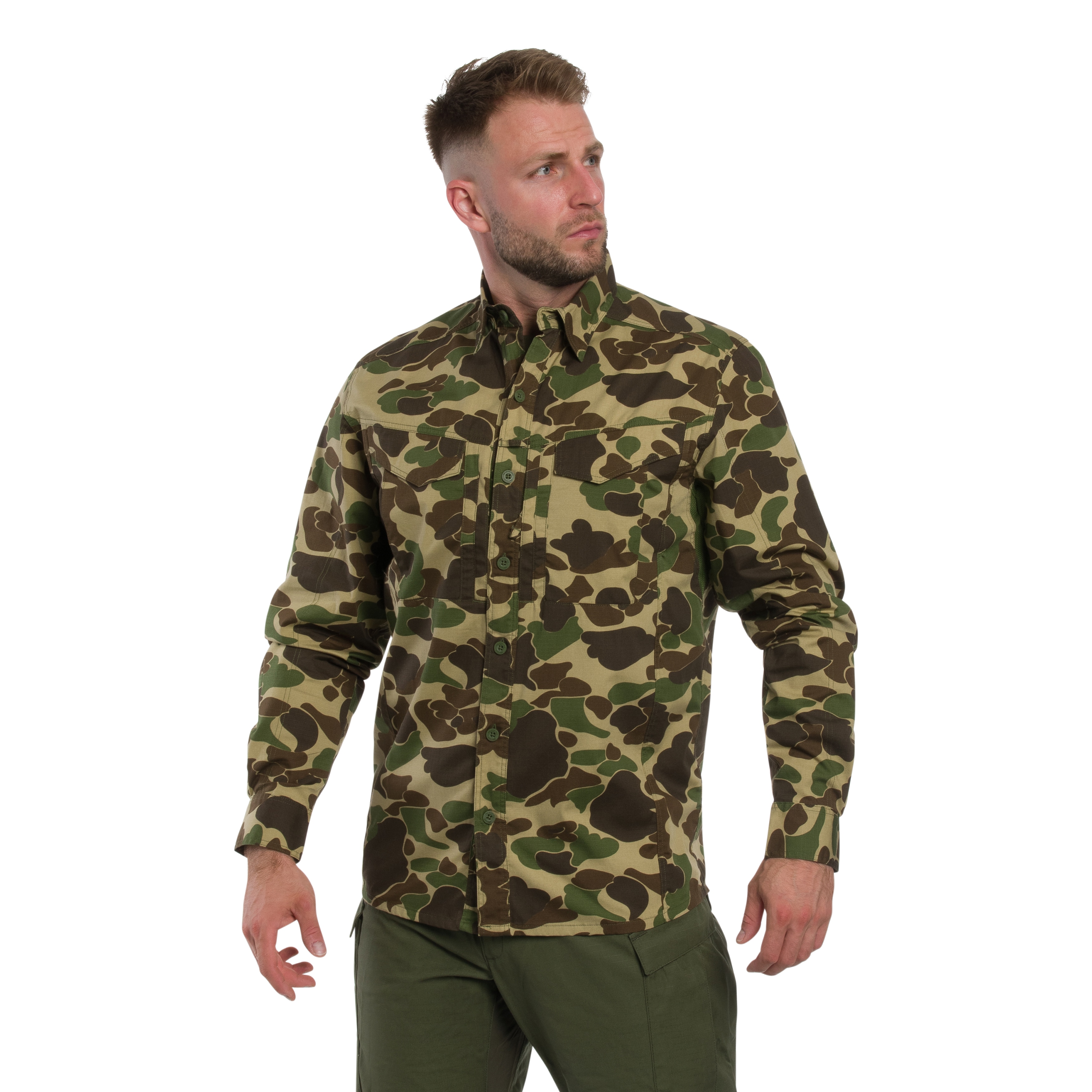 Helikon-Tex Defender Mk2 PolyCotton Ripstop Pitkähihainen Paita - Duck Hunter
