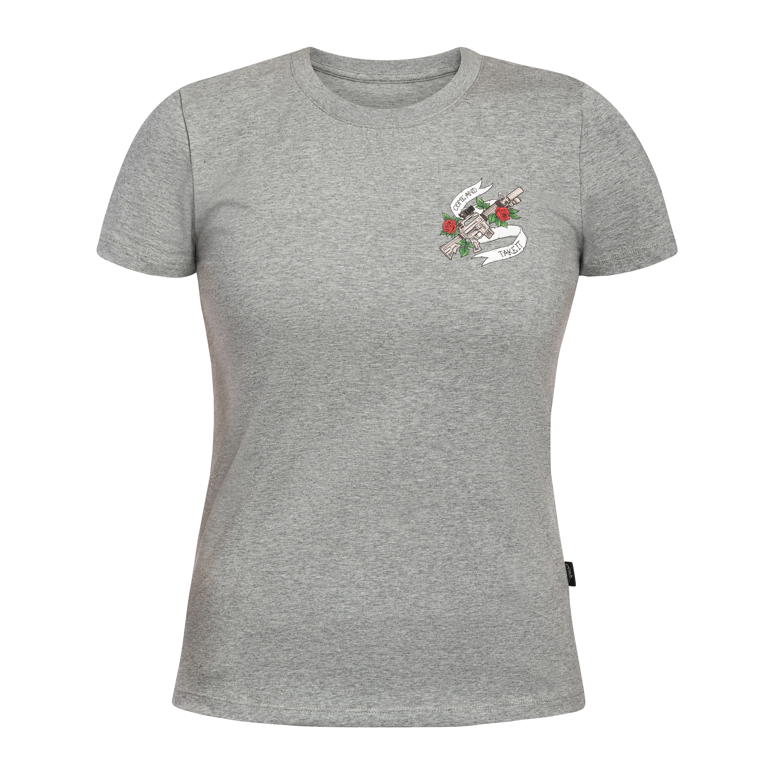 Helikon-Tex Come And Take It Slim Naisten T-paita - Mid Grey Melange