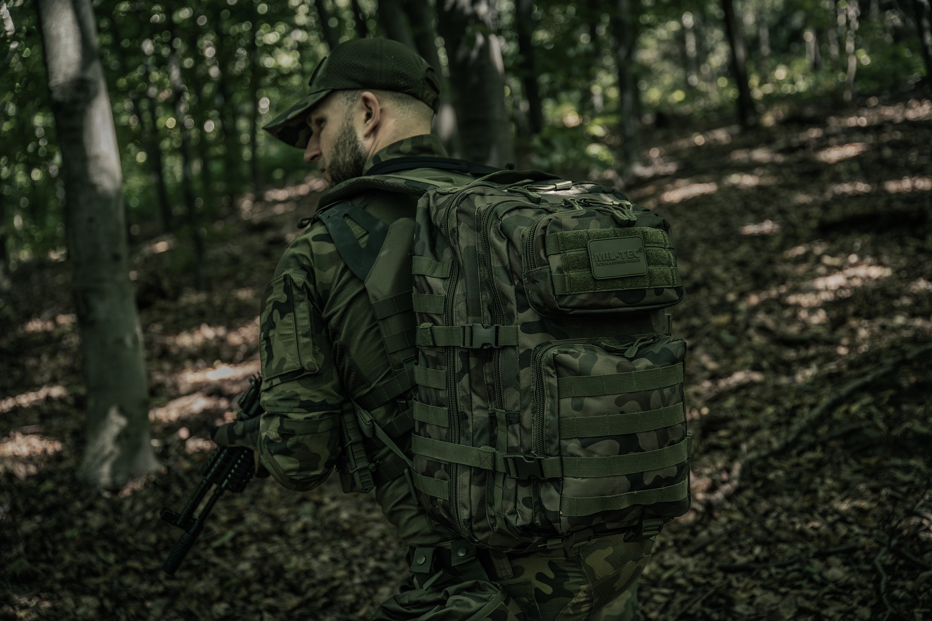 Mil-Tec Assault Pack Large 36 l Reppu - wz.93 Pantera PL Woodland