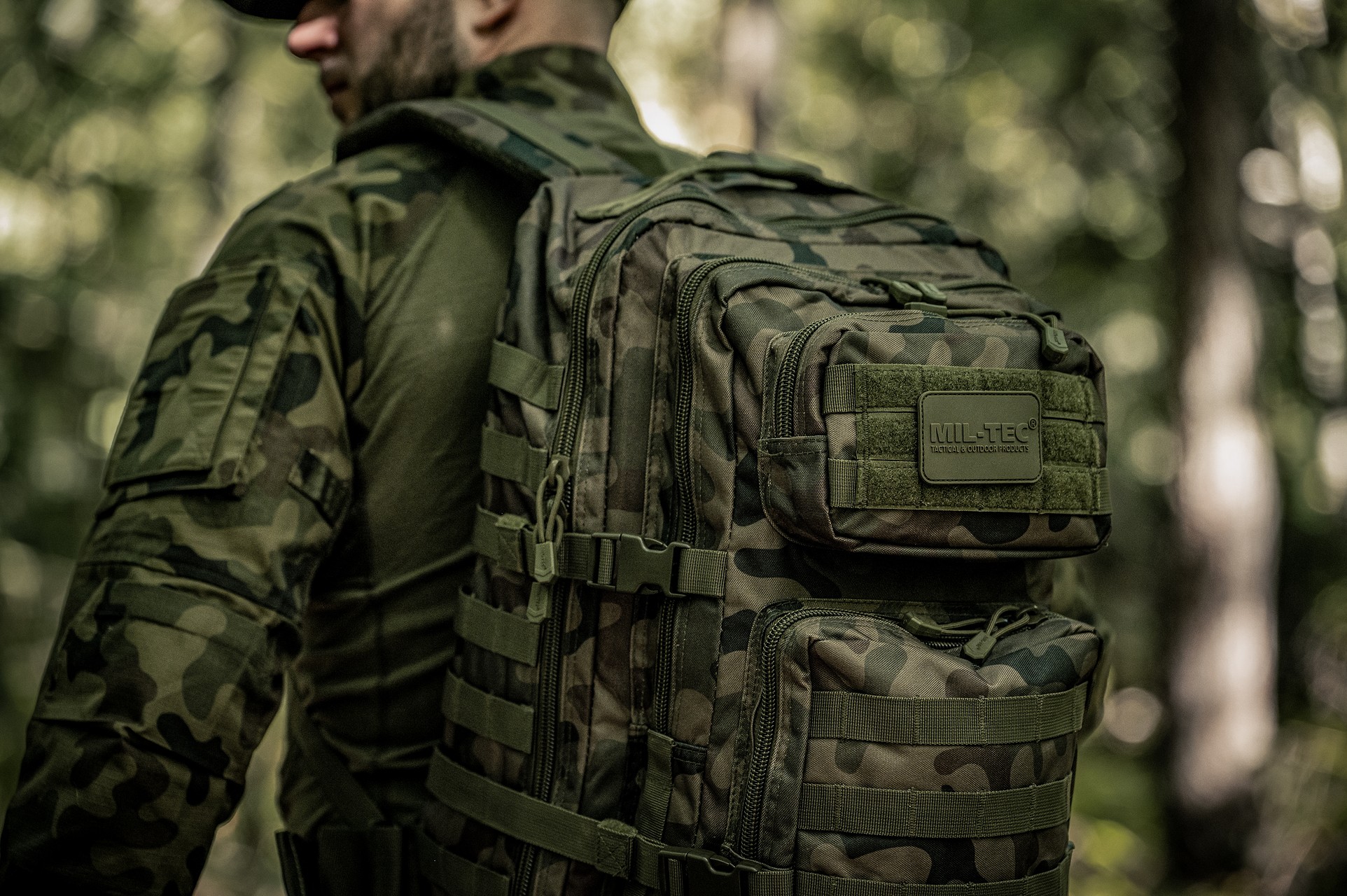 Mil-Tec Assault Pack Large 36 l Reppu - wz.93 Pantera PL Woodland