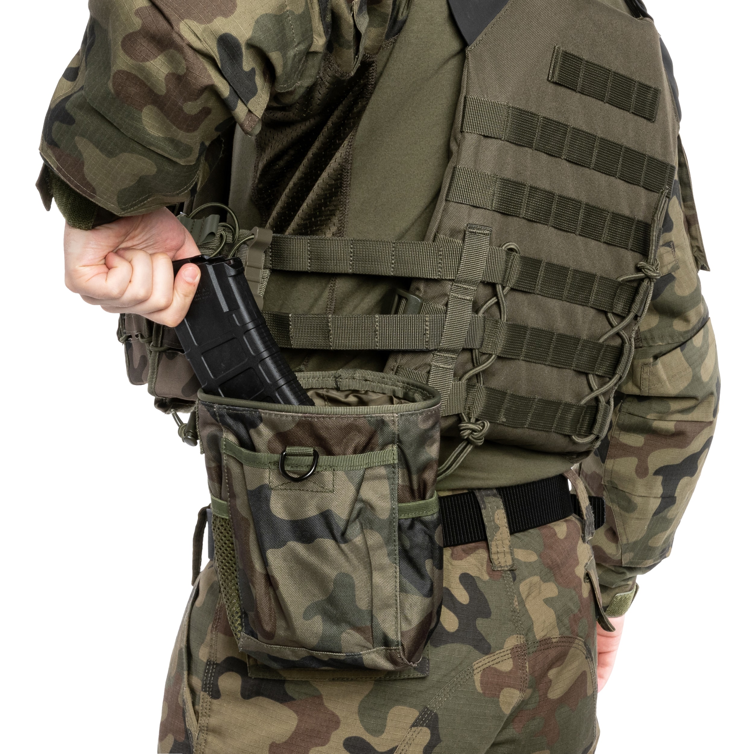Mil-Tec MOLLE Avomallinen Pudotuspussi - wz.93 Pantera PL Woodland