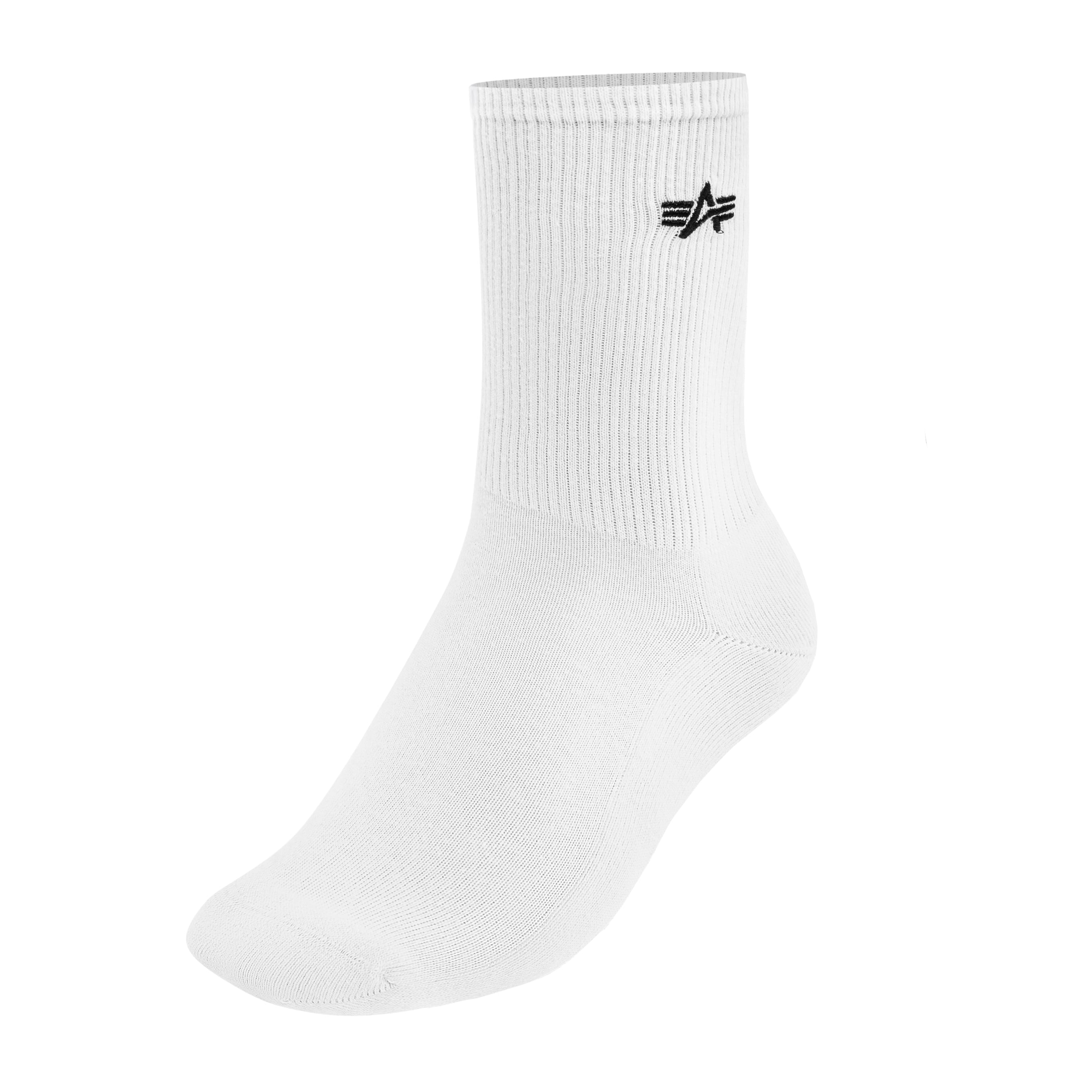 Alpha Industries Basic Socks Sukat 3 paria - White