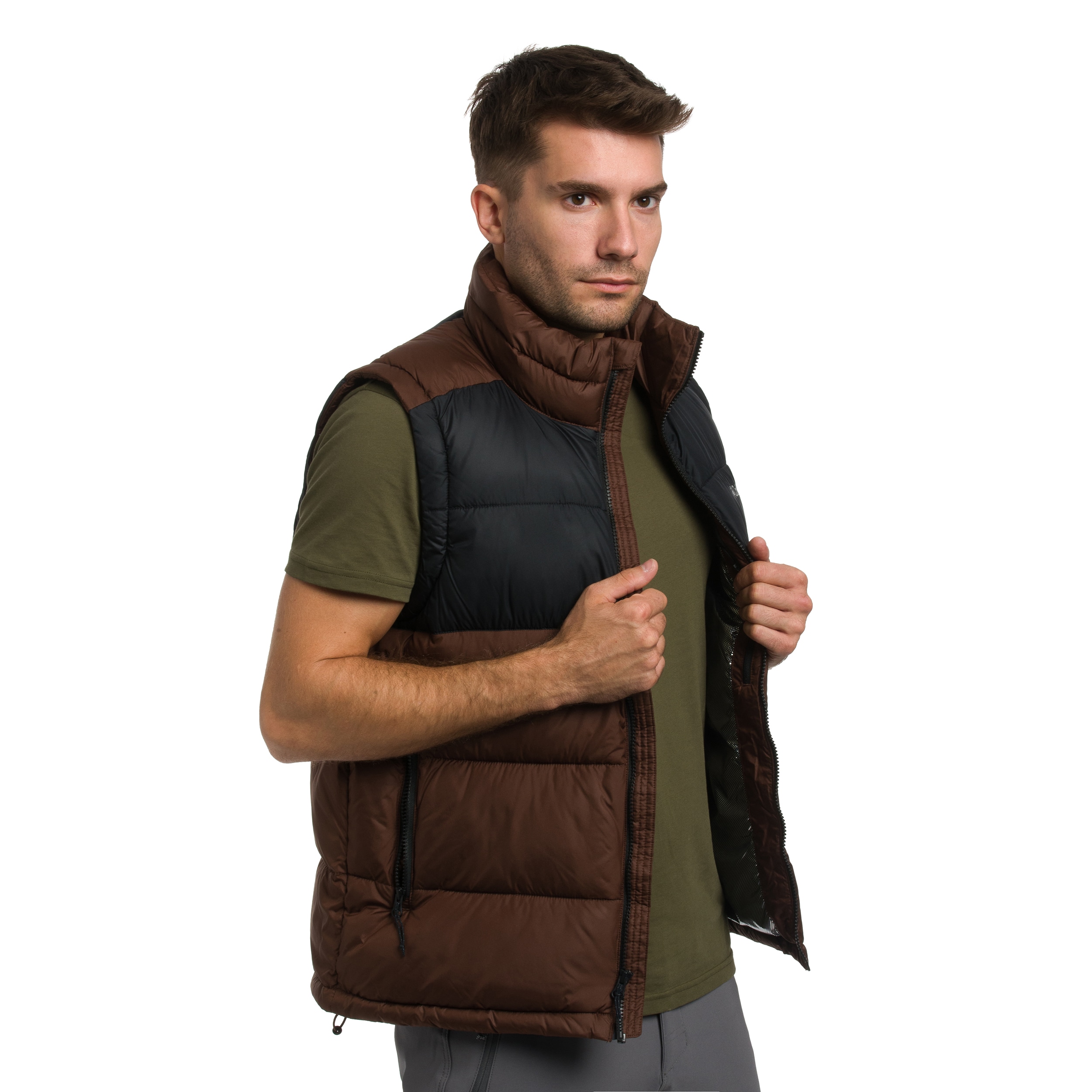 Columbia Pike Lake II Puffer Vest liivi - Tobacco/Black