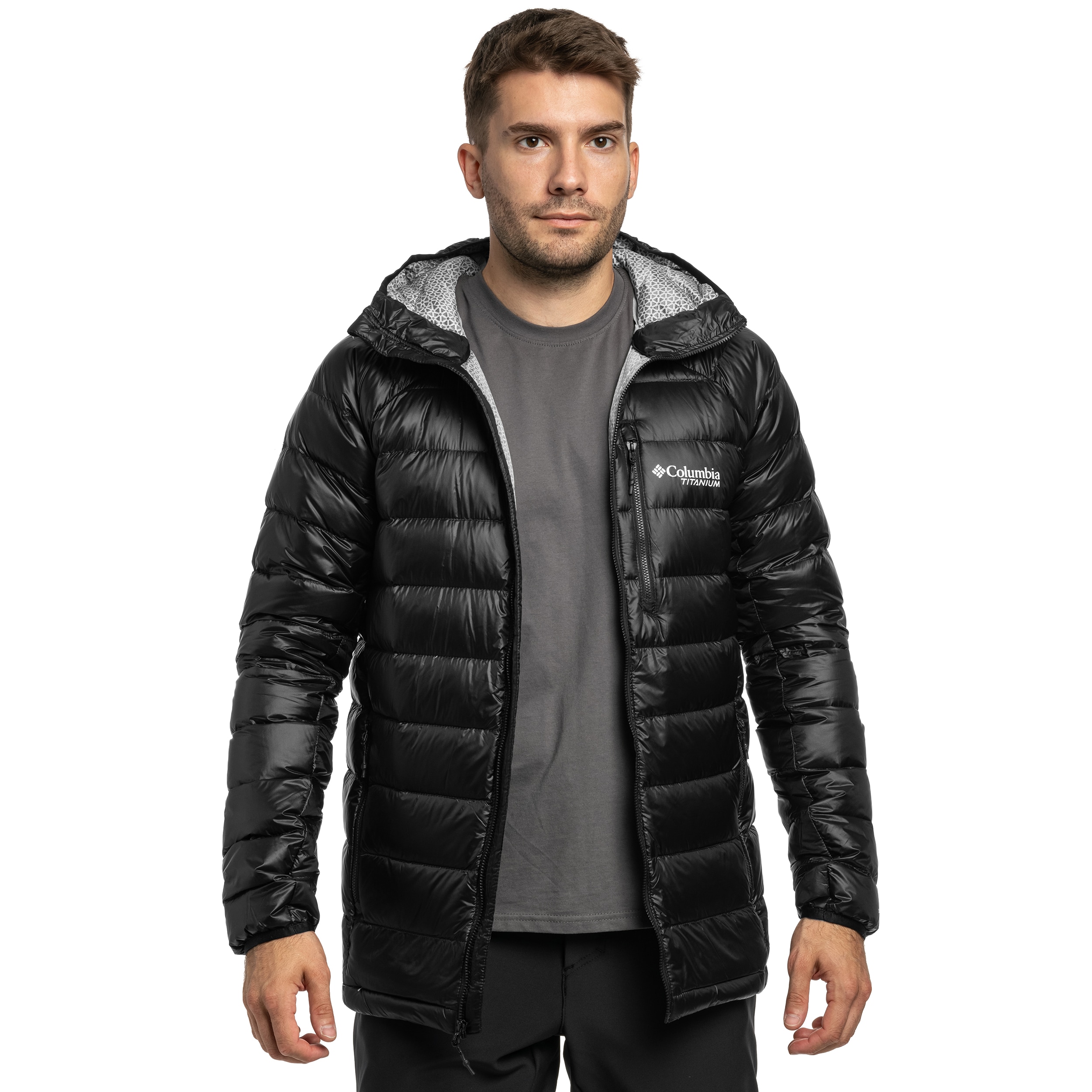 Columbia Arctic Crest Down Hooded Takki - Black