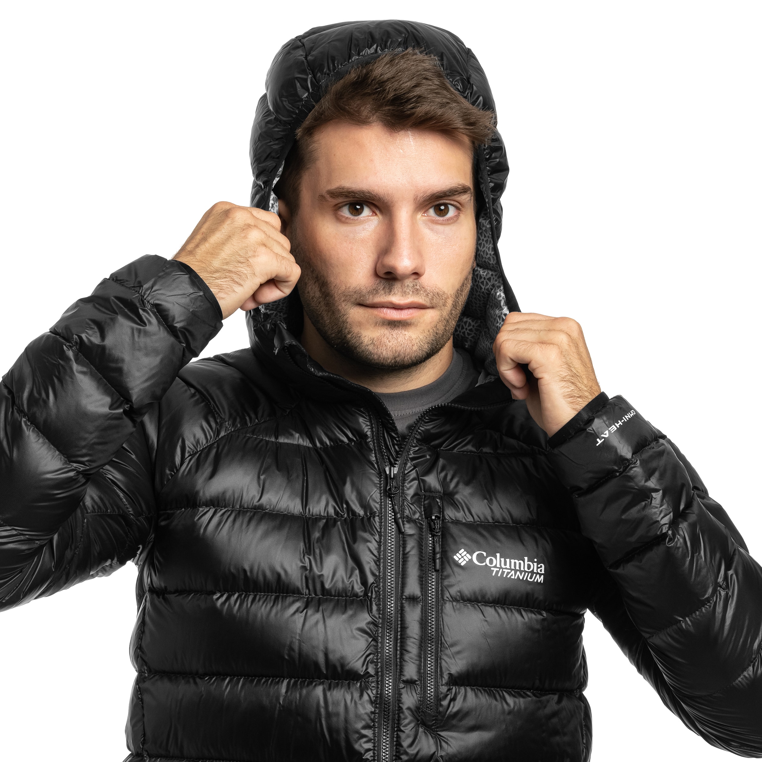 Columbia Arctic Crest Down Hooded Takki - Black