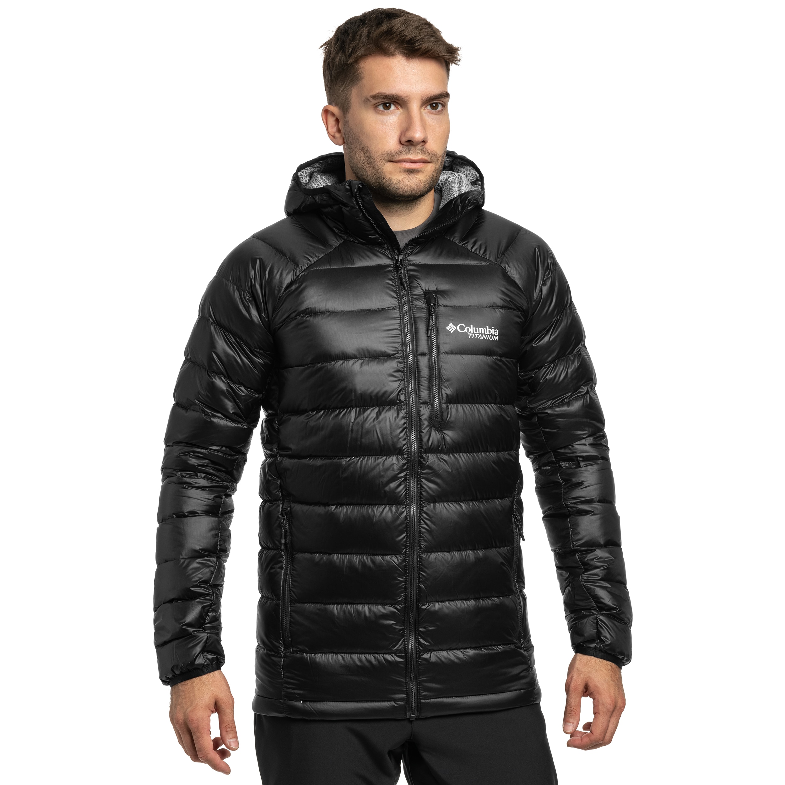 Columbia Arctic Crest Down Hooded Takki - Black